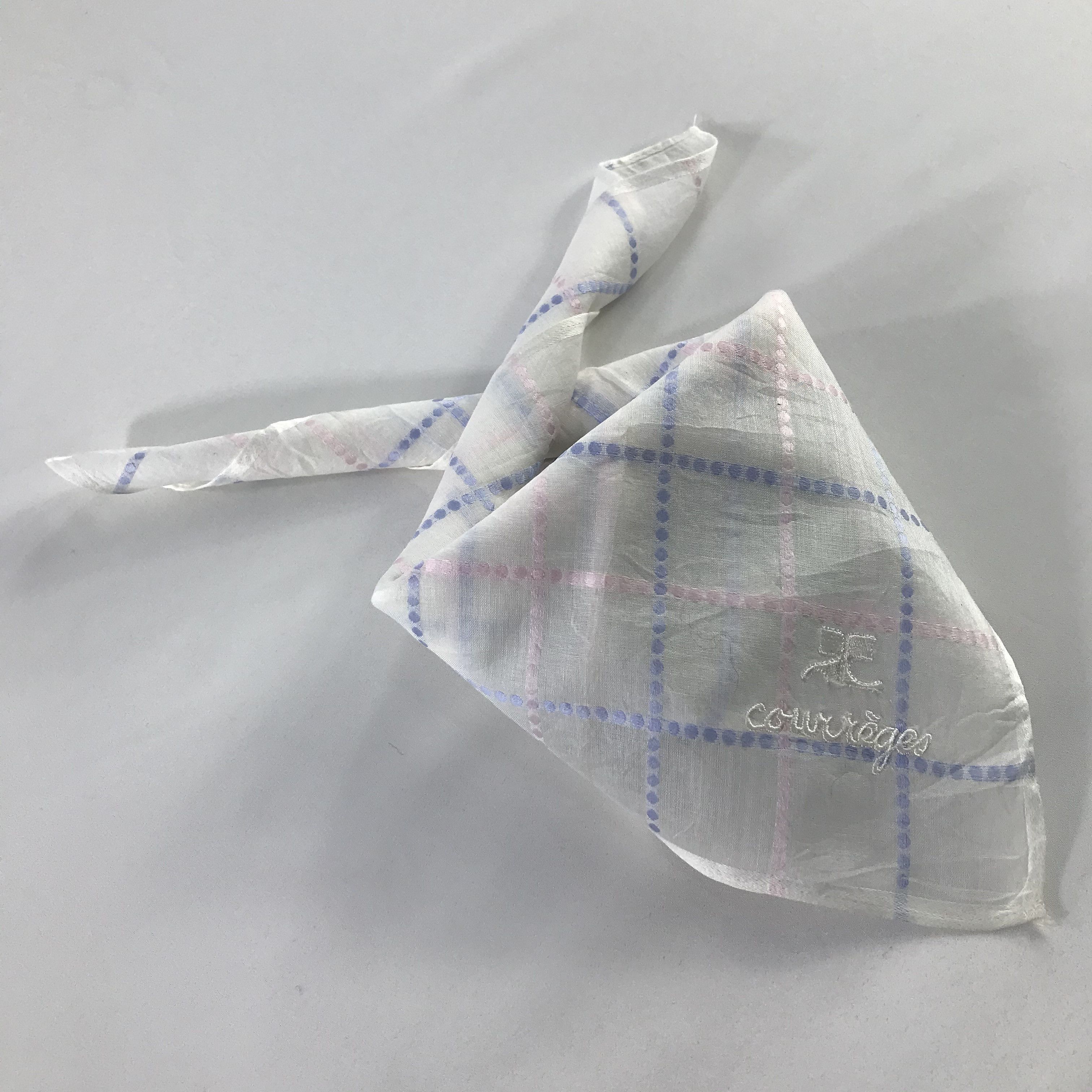 Courreges × Vintage Courreges Bandana / Handkerchief / Neckerchief - S626 Size ONE SIZE - 4 Thumbnail
