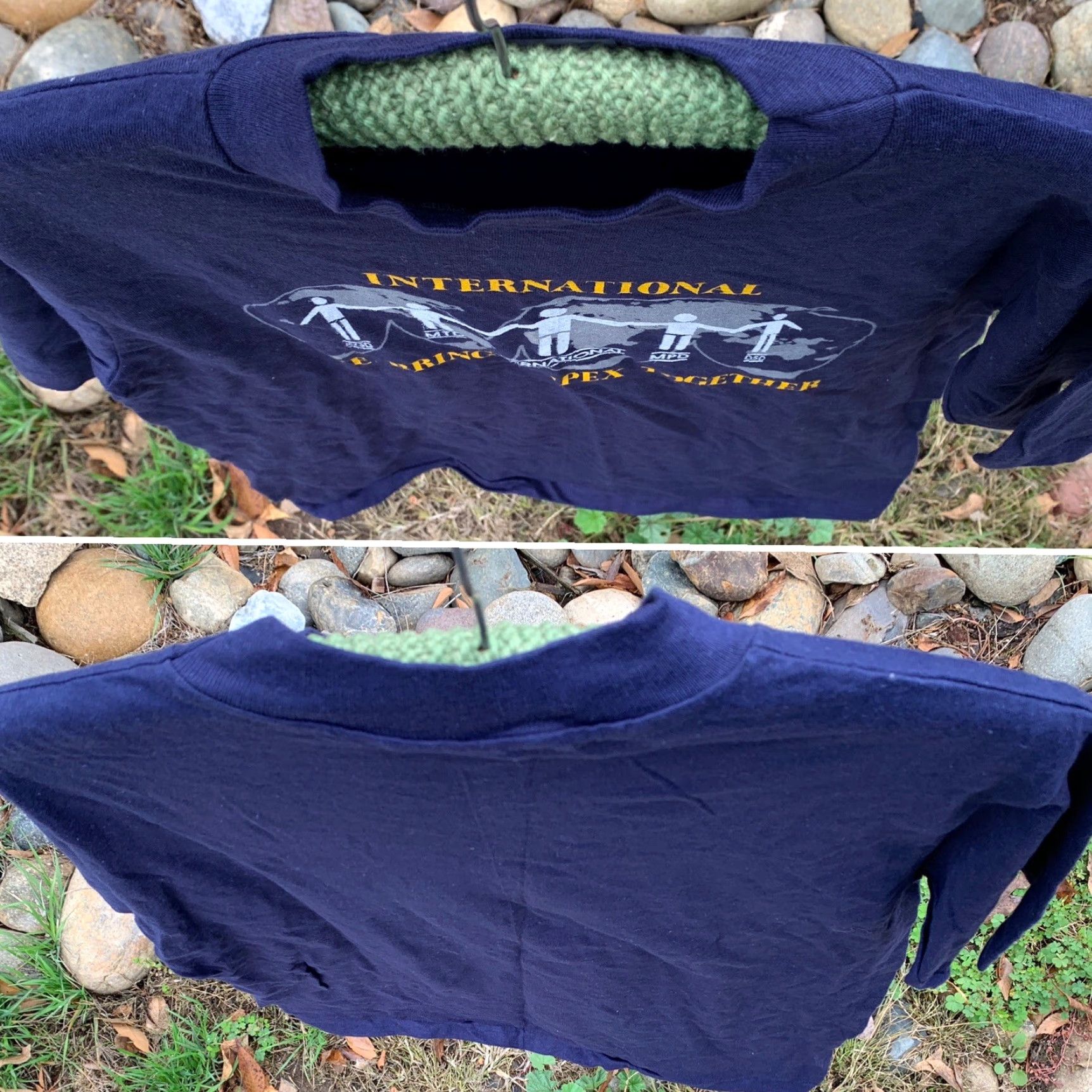 Hanes VINTAGE Hanes Maverick INTERNATIONAL MPD DSD We Bring AMPEX Together Tee Shirt M Blue Mens 1980s Graphic Tee Size ONE SIZE - 2 Thumbnail