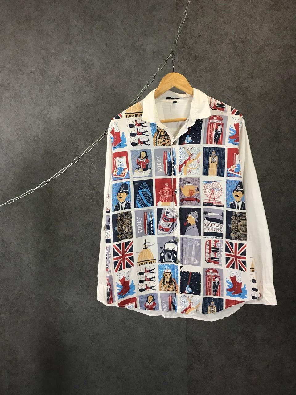 Vintage Art crazy vintage Hawaiian humor shirt Size US L / EU 52-54 / 3 - 1 Thumbnail