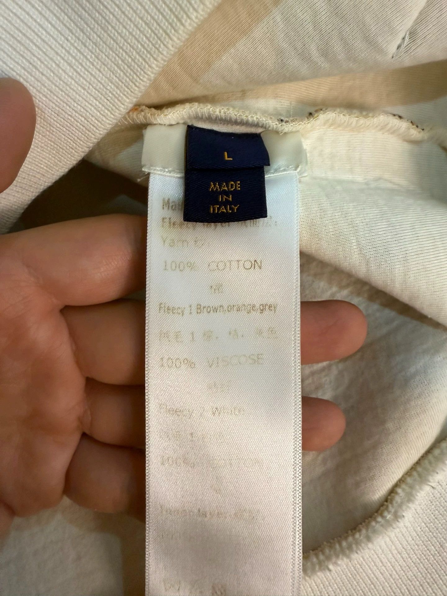 Louis Vuitton LV Pedestrian L Sweatshirt Sleeve Stains Authentic Size US L / EU 52-54 / 3 - 6 Thumbnail