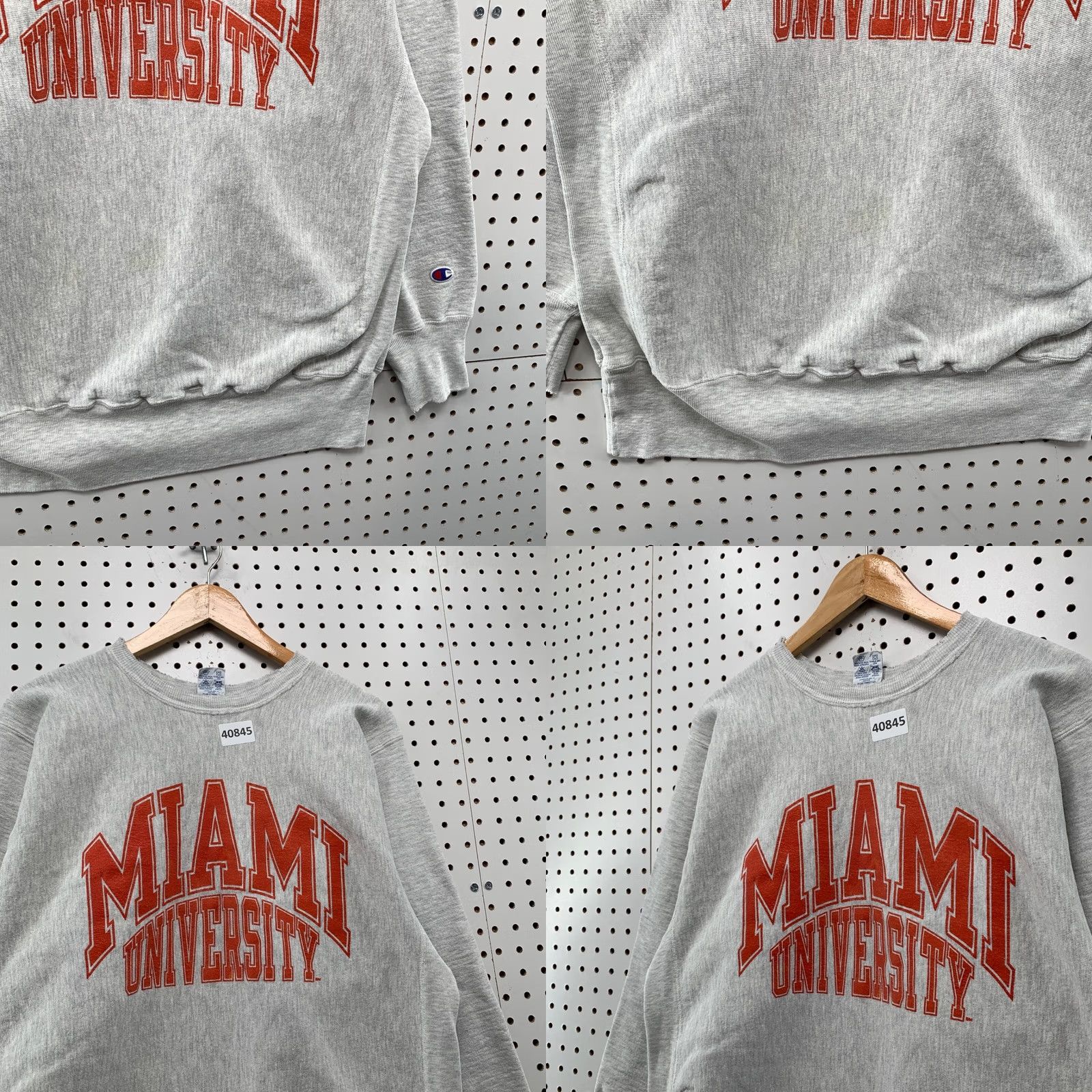 Champion VINTAGE Champion Shirt Mens XL Gray 90s Miami University Sweatshirt Reverse Weave 5x28 Size US XL / EU 56 / 4 - 8 Thumbnail