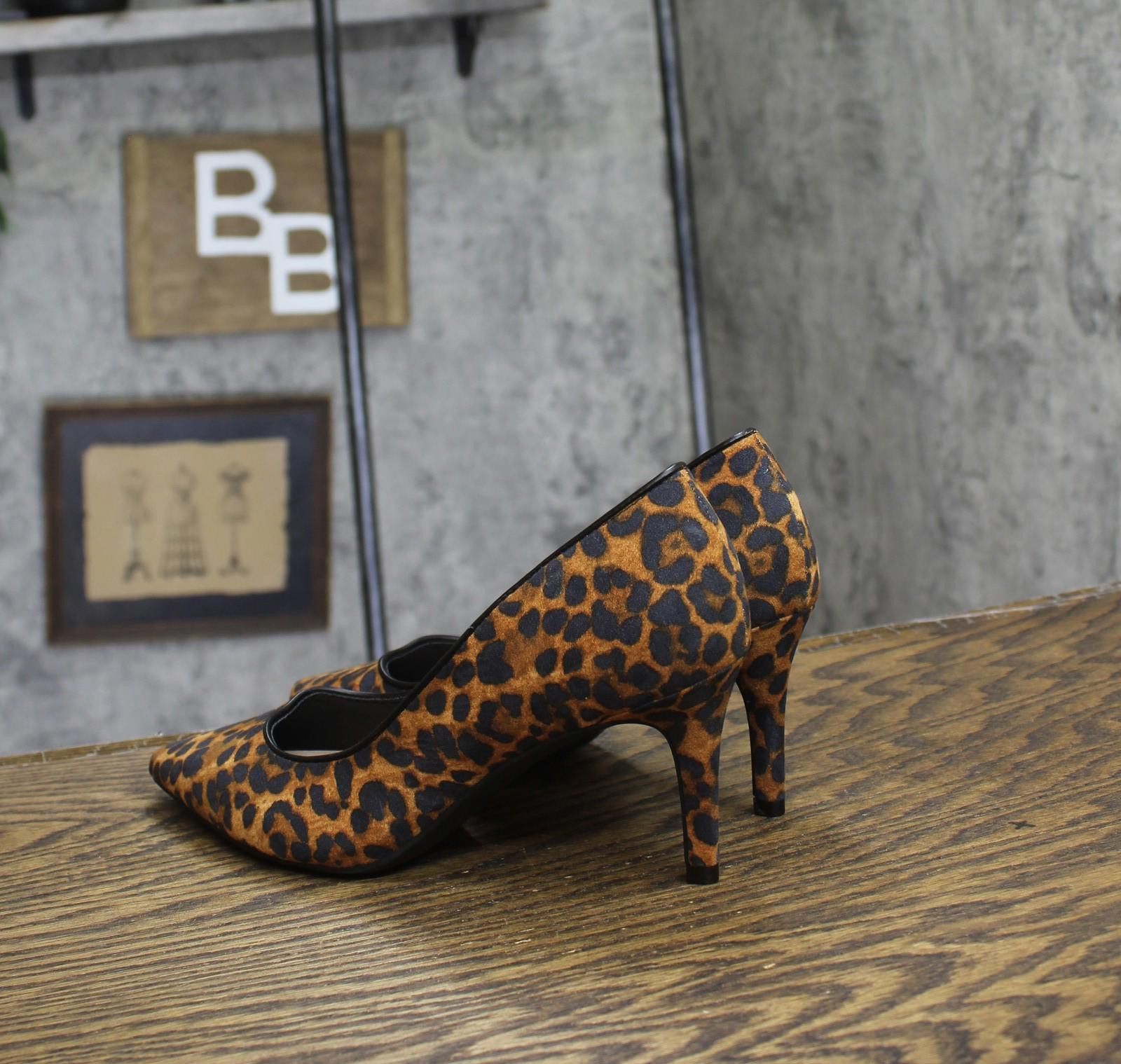 Other On 34th Pointed-toe Slip-on Pumps Leopard Micro Brown 6.5m Size US 6.5 / IT 36.5 - 2 Thumbnail
