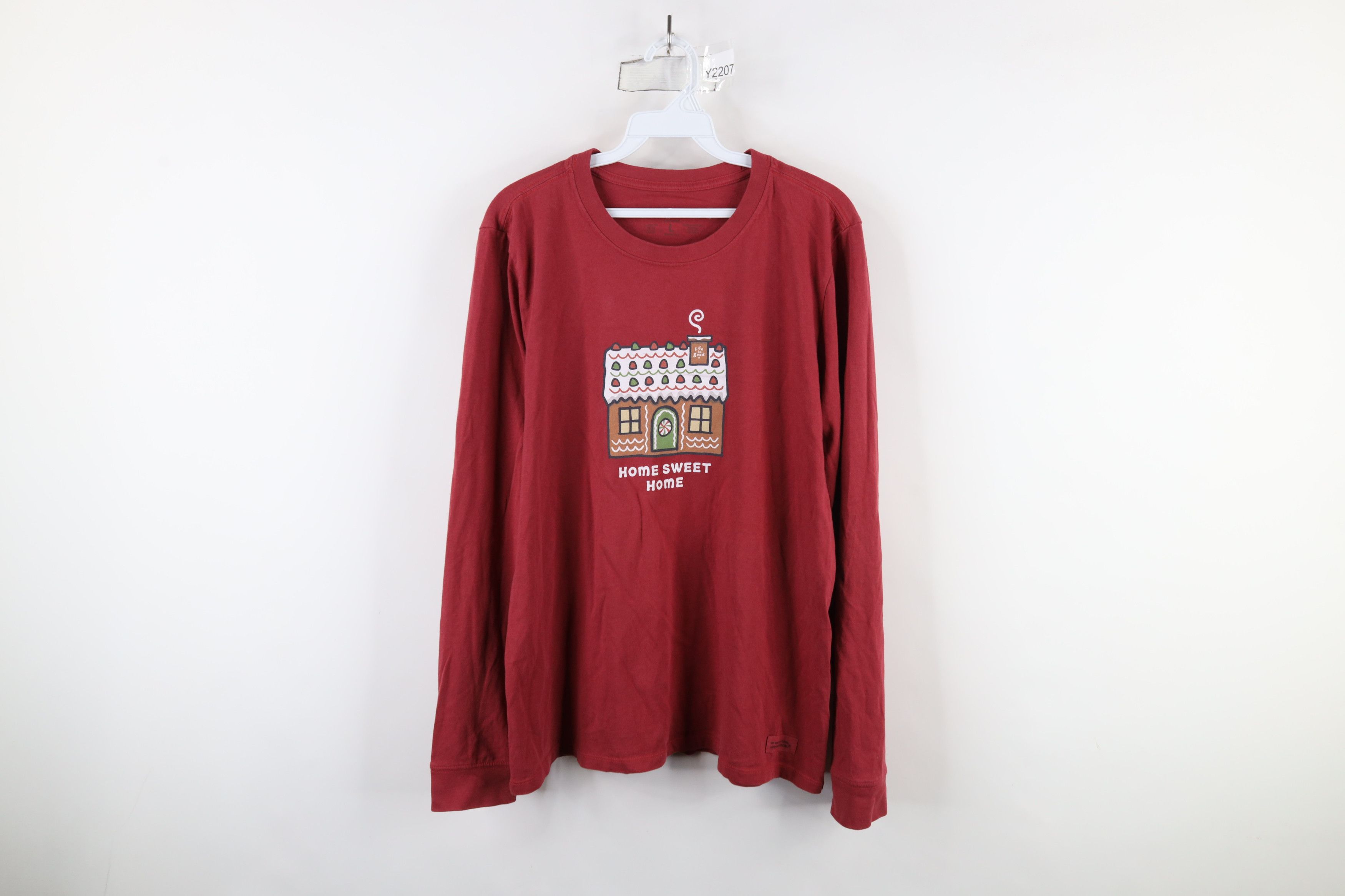 Life is Good × Vintage Life Is Good Christmas Home Sweet Home Long Sleeve T-Shirt Size L / US 10 / IT 46 - 1 Thumbnail