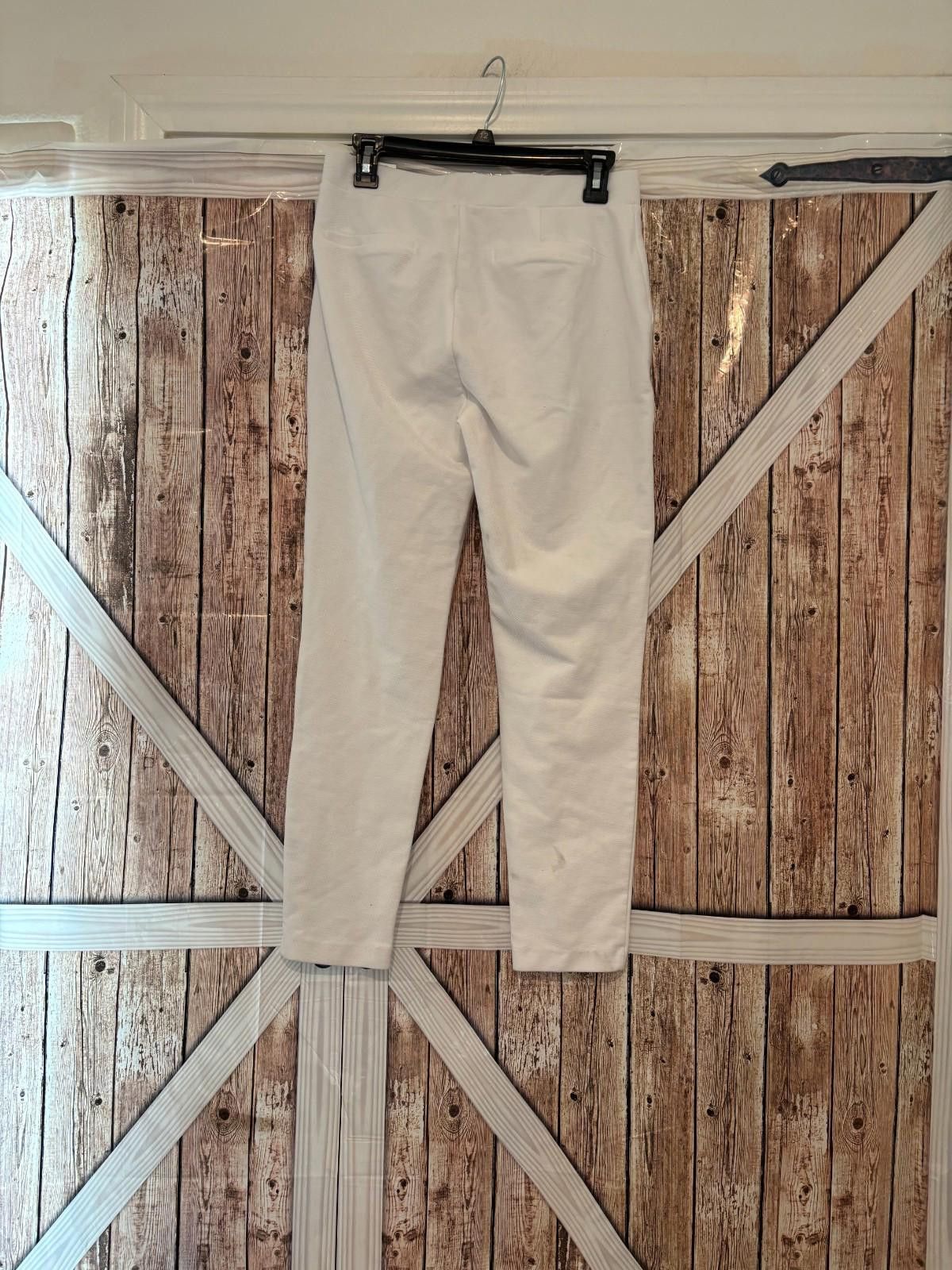 Michael Kors Womens Michael Korrs white stretchy dress pants sz M #273 Size 32" / US 10 / IT 46 - 2 Thumbnail