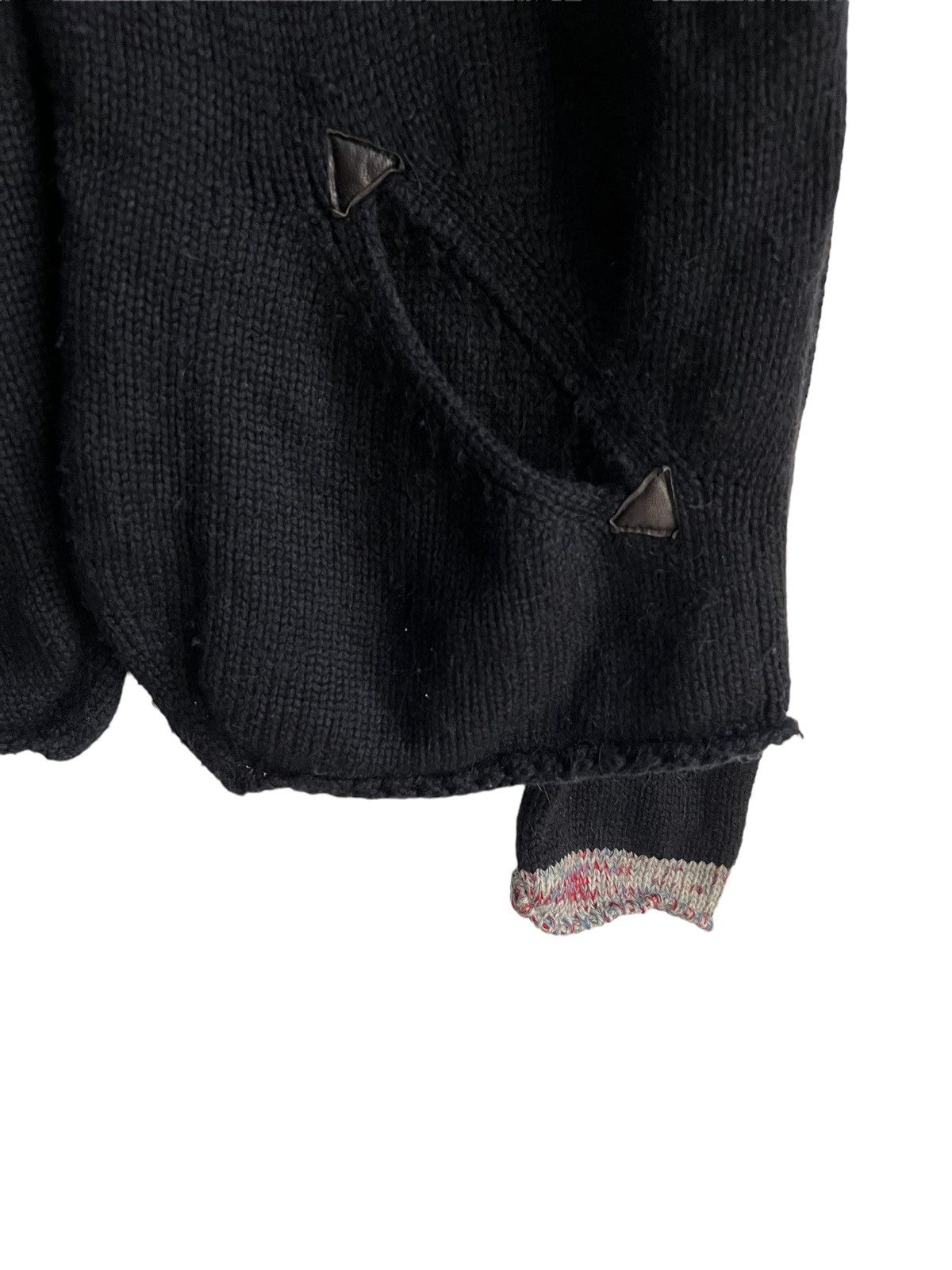 Yohji Yamamoto Yohji Yamamoto Hybrid Knitted Leather Button Oversize Jacket Size US XL / EU 56 / 4 - 5 Thumbnail