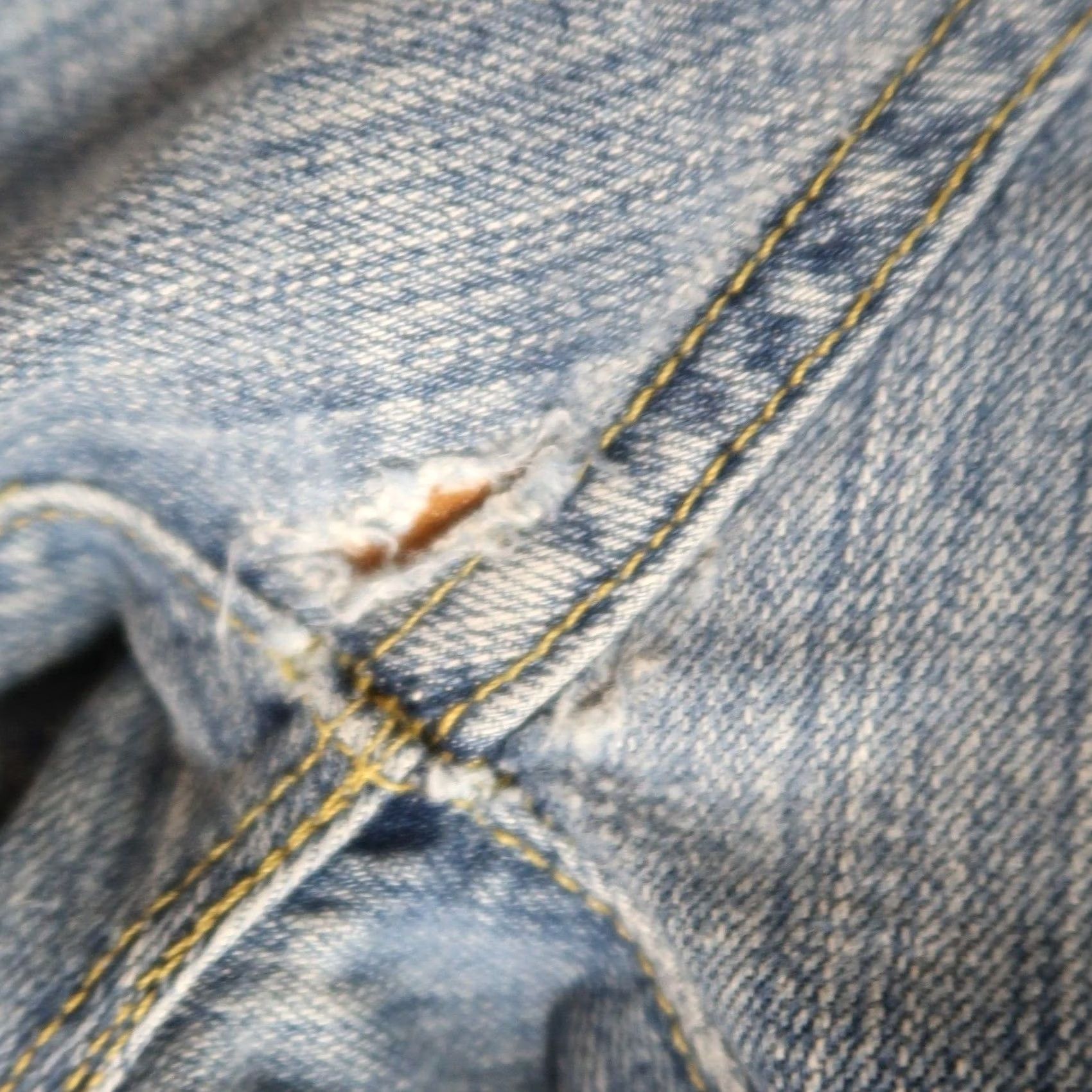 Vintage Arizona Jeans Jeans men 38x30 Blue Denim Distressed Relaxed Straight 5-Pocket Zip Button Vintage: No 90s Grunge Rockabilly Men Brown? Size US 38 / EU 54 - 2 Thumbnail