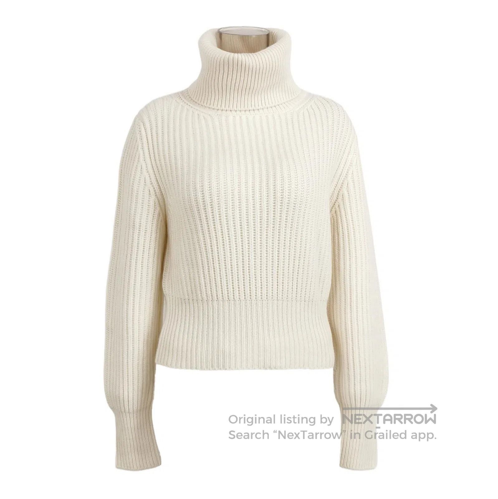 Prada Prada Cashmere Turtleneck Sweater in Cream . Size XL / US 12-14 / IT 48-50 - 1 Thumbnail