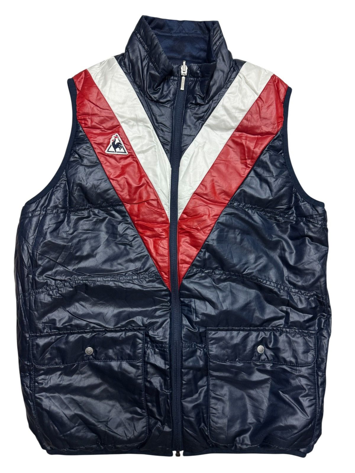 Le Coq Sportif 💥VINTAGE PUFFER VEST REVERSIBLE LE COQ SPORTIF RARE DESIGN Size US S / EU 44-46 / 1 - 1 Thumbnail