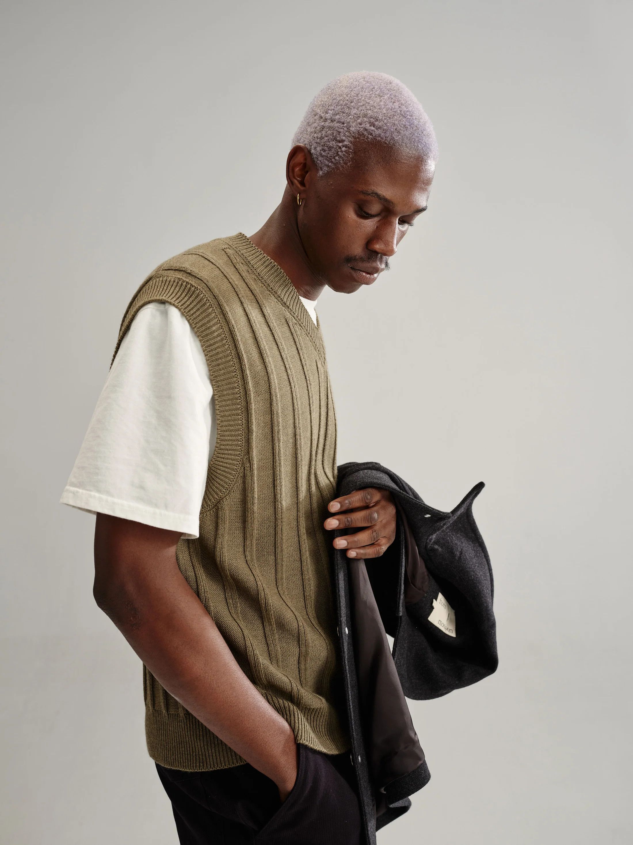 Other 💚 Thom Morison Merino Knit Vest Sage Medium NEW Size US M / EU 48-50 / 2 - 4 Thumbnail
