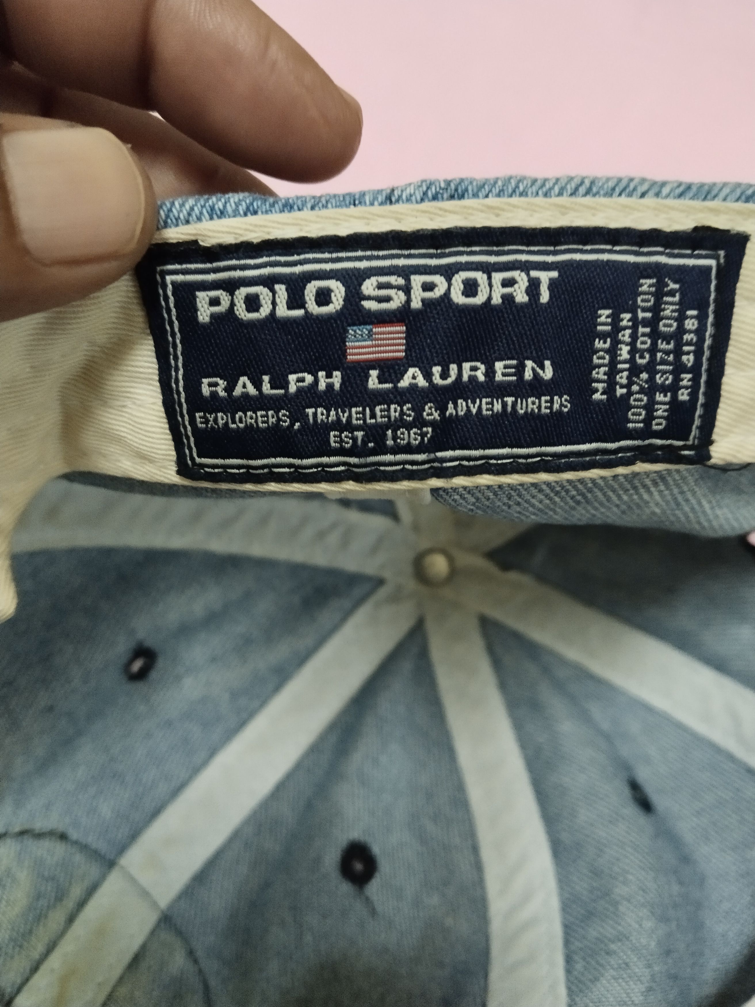 Polo Ralph Lauren VINTAGE 90 s POLO RALPH LAUREN DENIM CAP Size ONE SIZE - 6 Thumbnail