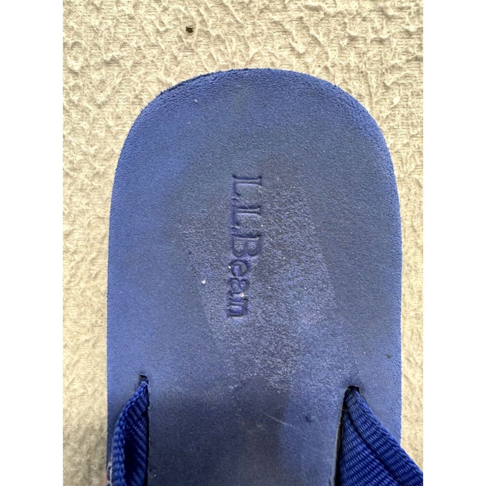 Vintage LL Bean Womens Blue Flip Flops Striped Strap Rubber Sole Size 7 Womens Flip Flop Casual Summer Shoes Shoes Mens 7 Size US 7 / IT 37 - 7 Thumbnail