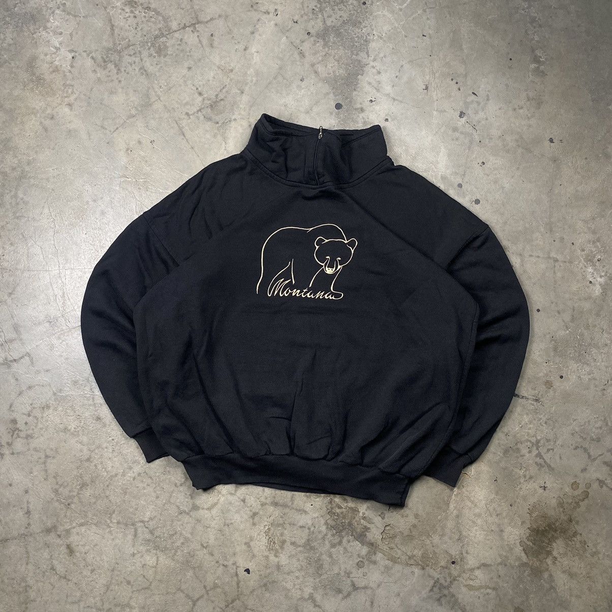 Vintage 90s Montana Made In Canada Quarter Zip Size US L / EU 52-54 / 3 - 2 Thumbnail