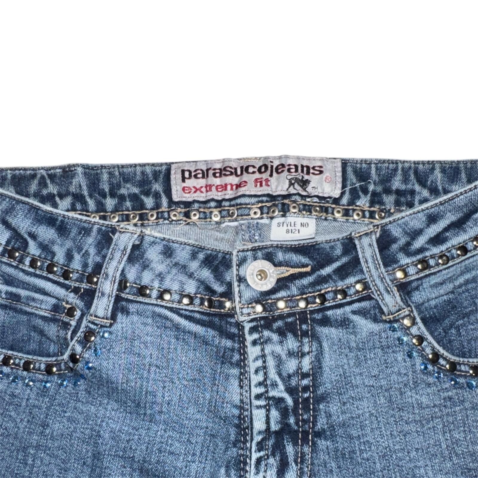 Other Parasuco Low Rise Flare Studded Jeans Sz 26 Vintage Y2K Size 26" / US 2 / IT 38 - 3 Thumbnail