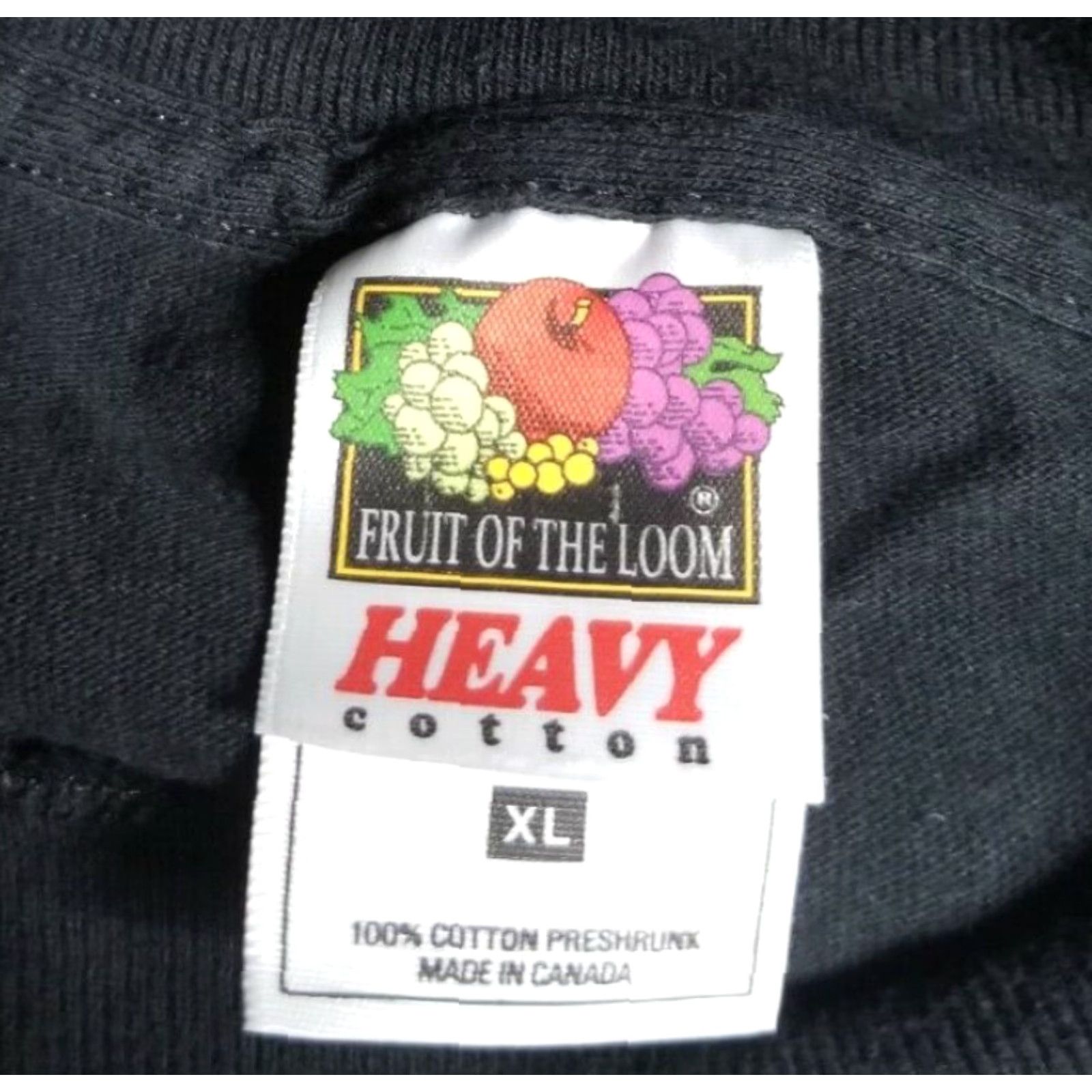 Fruit Of The Loom VINTAGE Fruit of the Loom Mens XL Black Short Sleeve T Shirt 90s Canada Embroidered Tourist Vacation Cotton Size US XL / EU 56 / 4 - 3 Thumbnail
