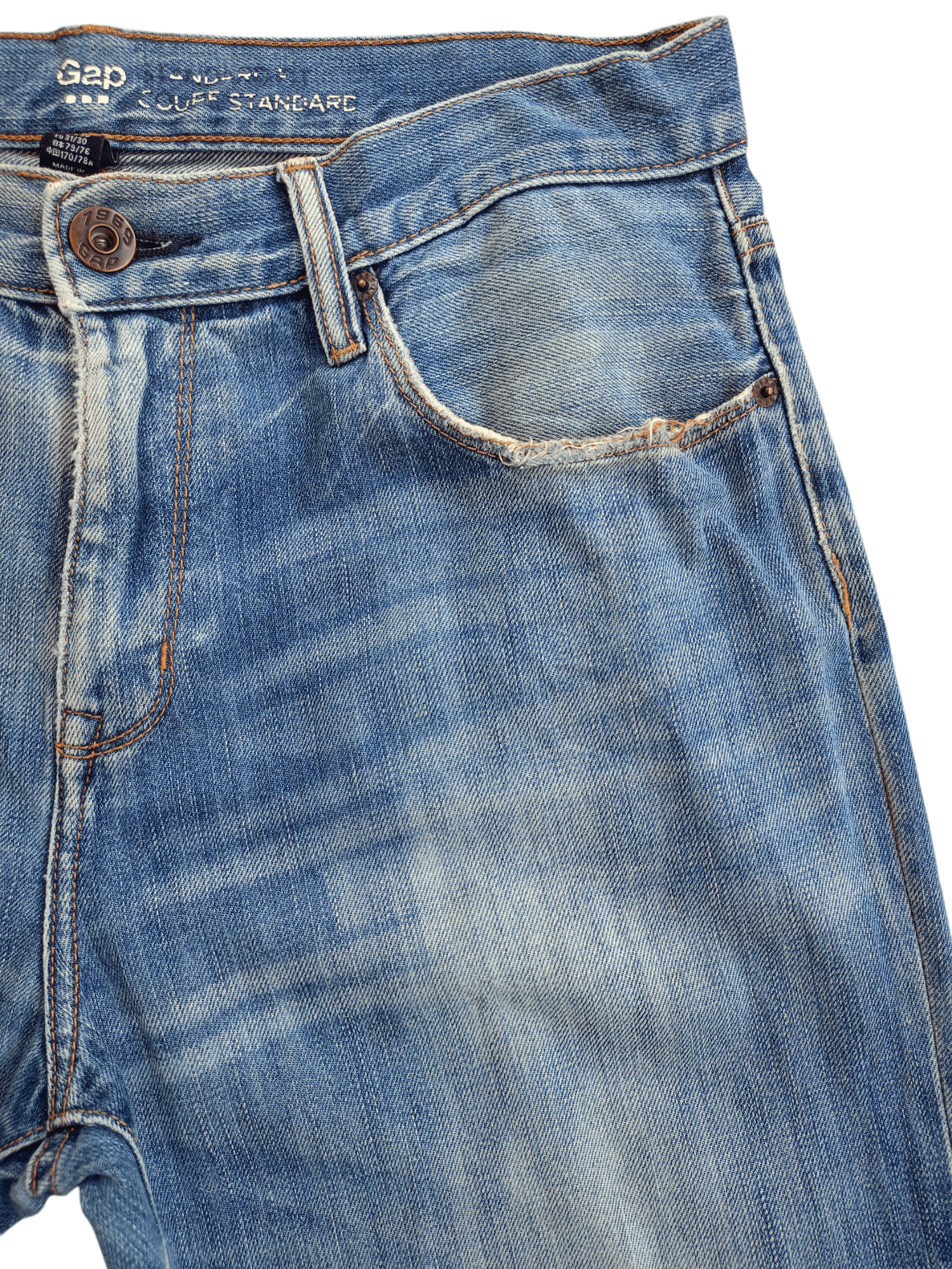 Gap × Vintage GAP 1969 Distressed Vintage Streetwear Men's Jean Size US 31 - 3 Thumbnail