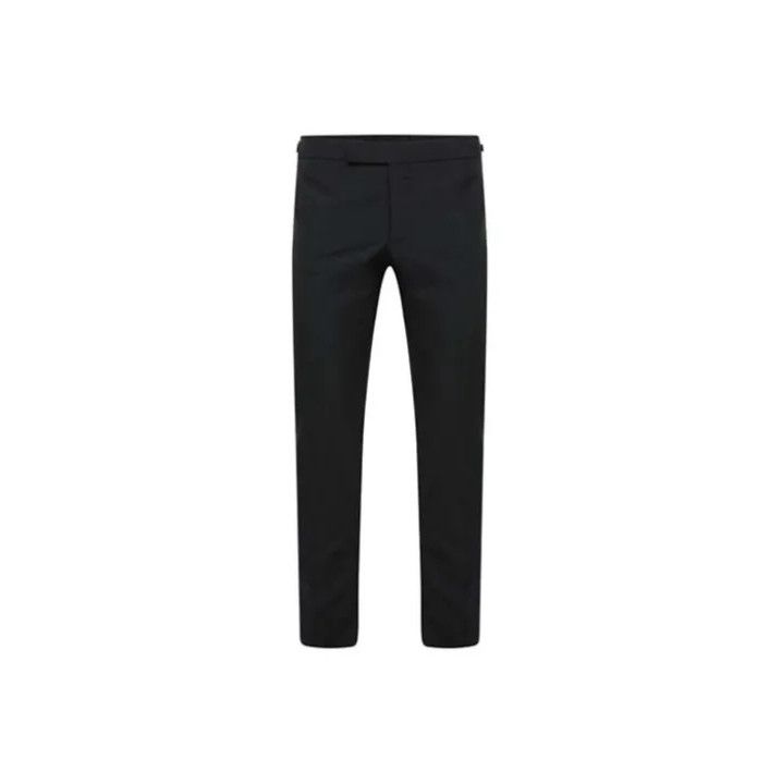 Thom Browne Thom Browne Black Low-Rise Stripe Trousers Size US 28 / EU 44 - 1 Thumbnail