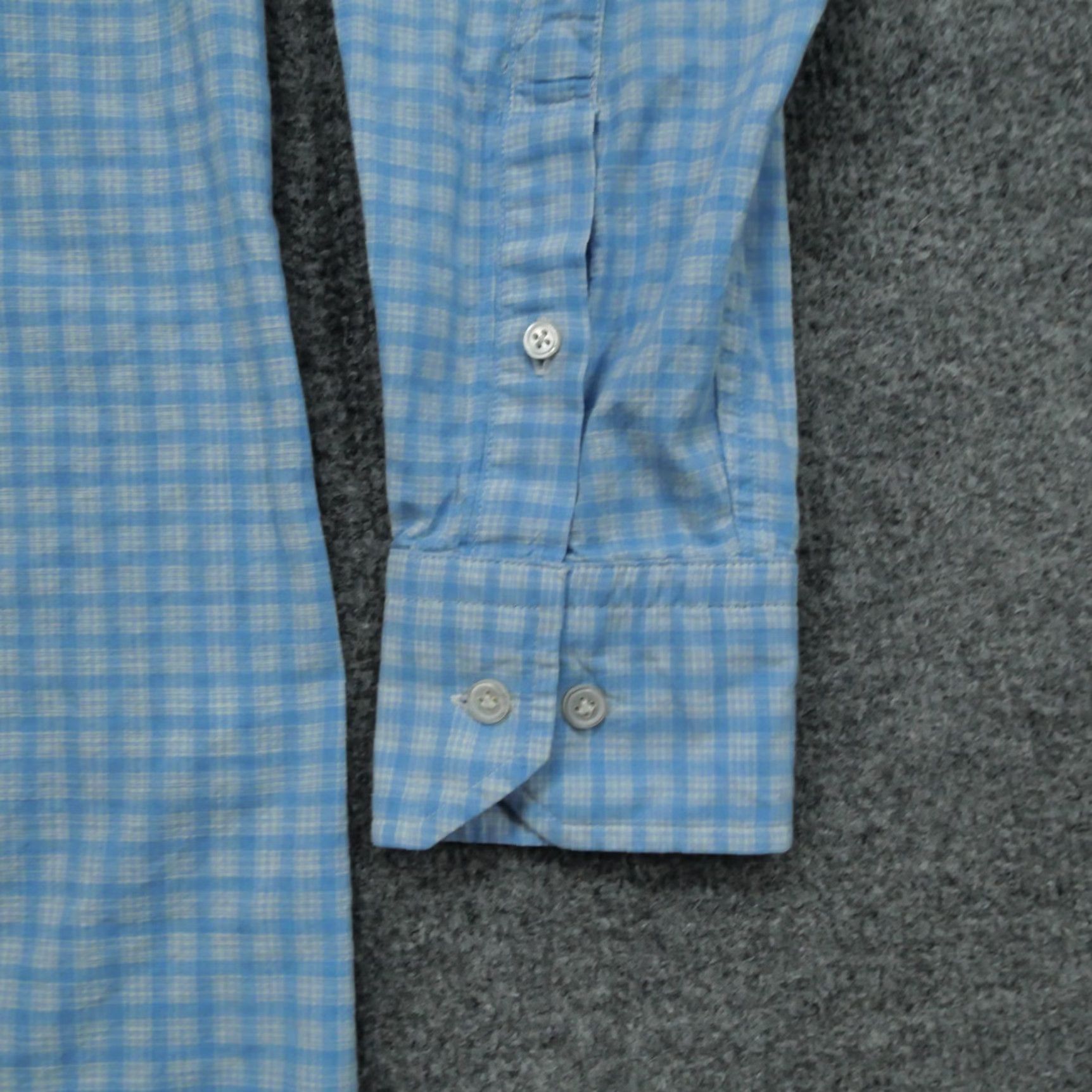 Peter Millar VINTAGE Peter Millar Shirt Mens M Blue Plaid Button Up Long Sleeve Chambray Size US M / EU 48-50 / 2 - 4 Thumbnail