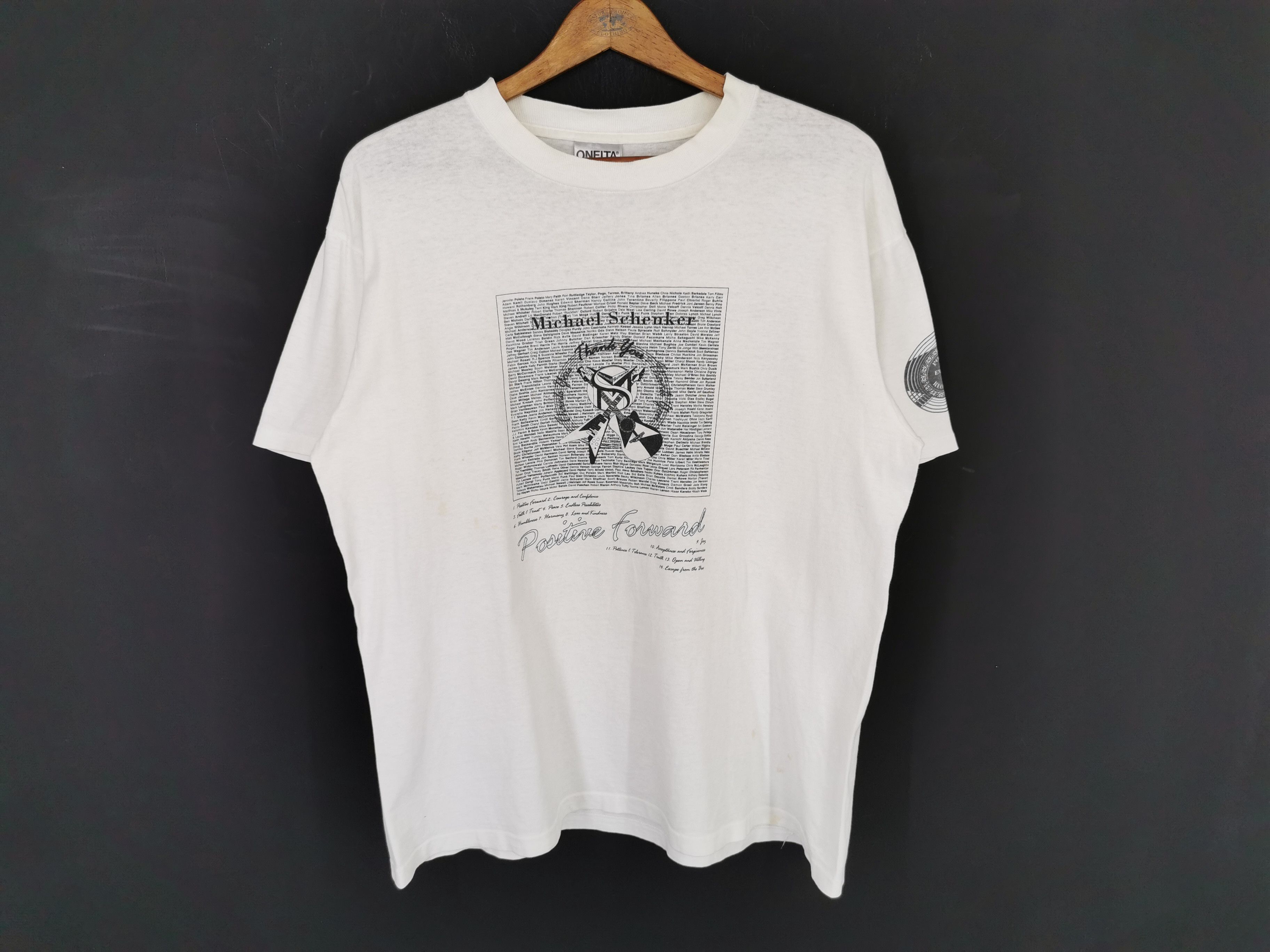 Vintage Vintage 90s Michael Schenker German Guitarist Tee Size US M / EU 48-50 / 2 - 1 Thumbnail
