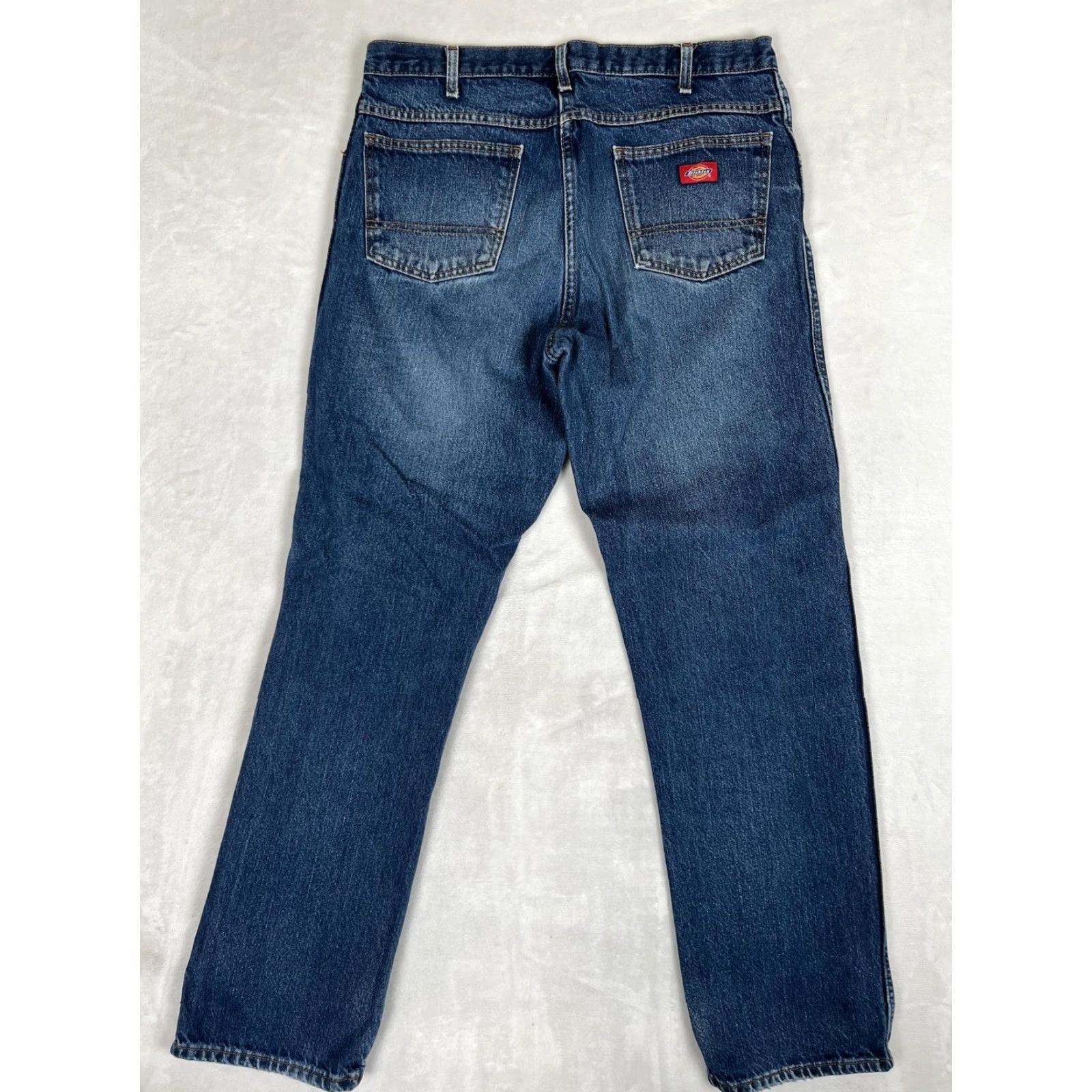 Dickies Dickies Jeans Mens 34x34 Blue Denim Straight Leg Workwear Classic Cotton Mens Blue Jeans Straight Leg 34 34 Cotton Dickies Size US 34 / EU 50 - 5 Thumbnail