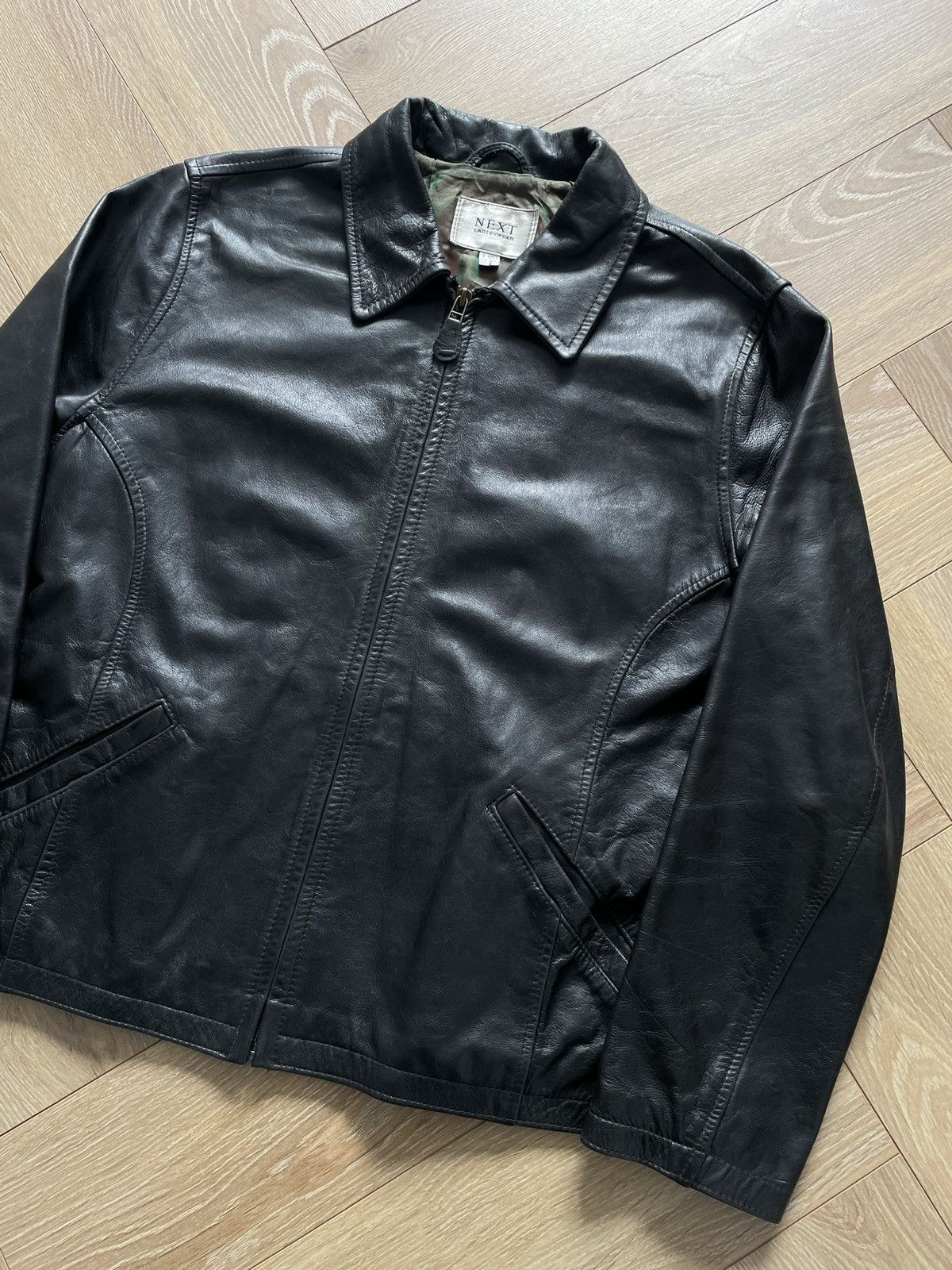 Vintage Vintage Y2k Black Leather Oversize Bomber Jacket Avant Garde Size US M / EU 48-50 / 2 - 4 Thumbnail