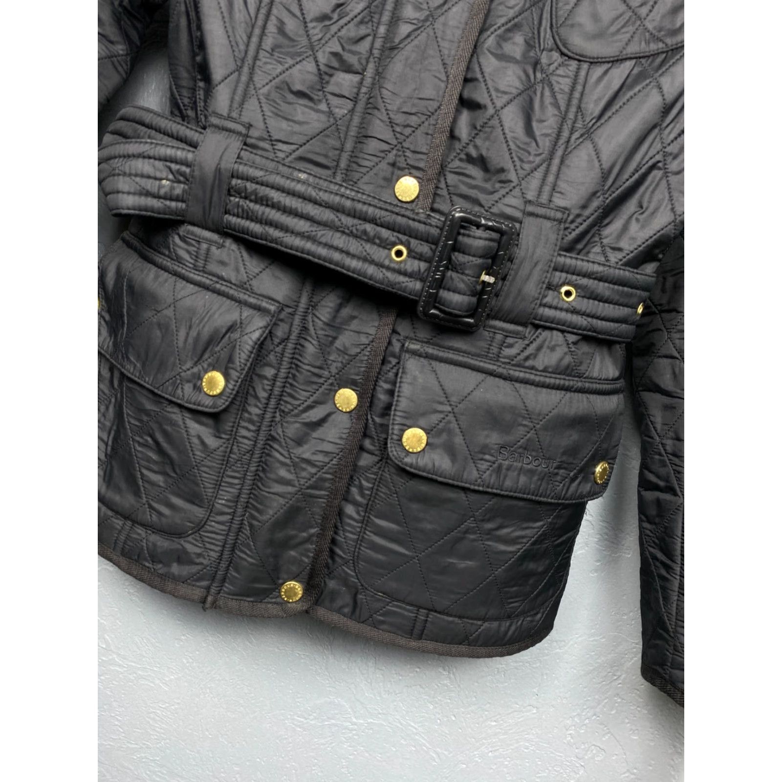 Barbour VINTAGE Barbour International Womens Polarquilt Quilted Jacket S Black Barbour International Quilted Womens S Jacket Mens Womens Girls Size S / US 4 / IT 40 - 4 Thumbnail