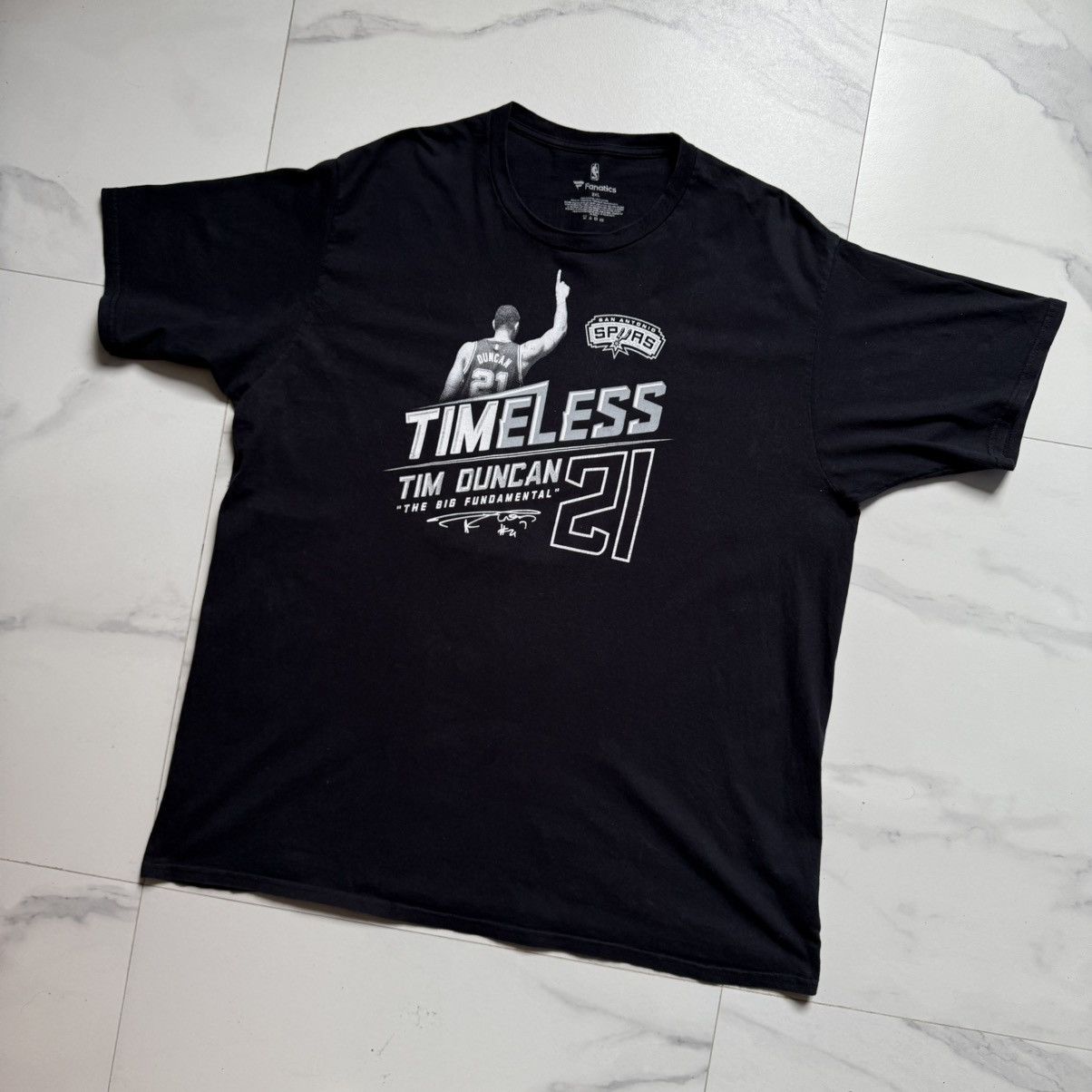 NBA Tim Duncan “The Big Fundamental” Career Resume Tee Size US XXL / EU 58 / 5 - 4 Thumbnail