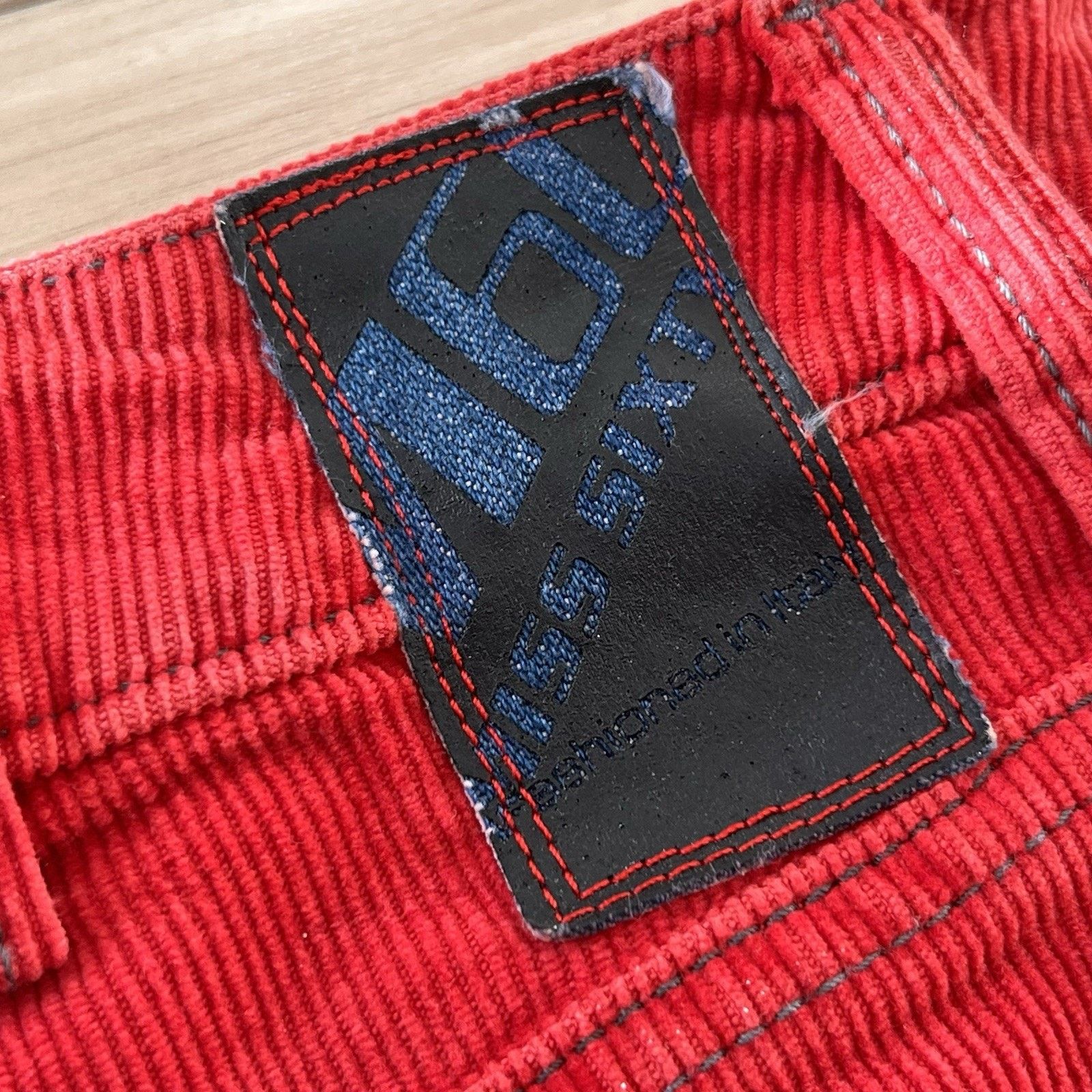 Miss Sixty Vtg 2000s Miss Sixty Micro Mini Red Corduroy 33” Low Rise Size 33" - 6 Thumbnail