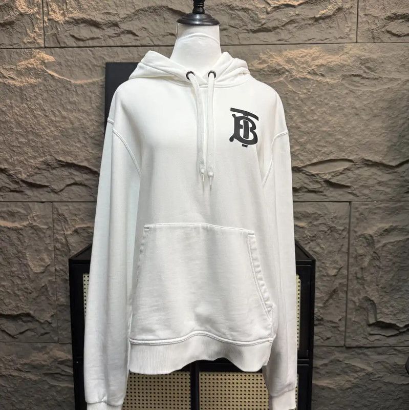 Burberry Burberry White Cotton Women's Hoodie Size M / US 6-8 / IT 42-44 - 1 Thumbnail