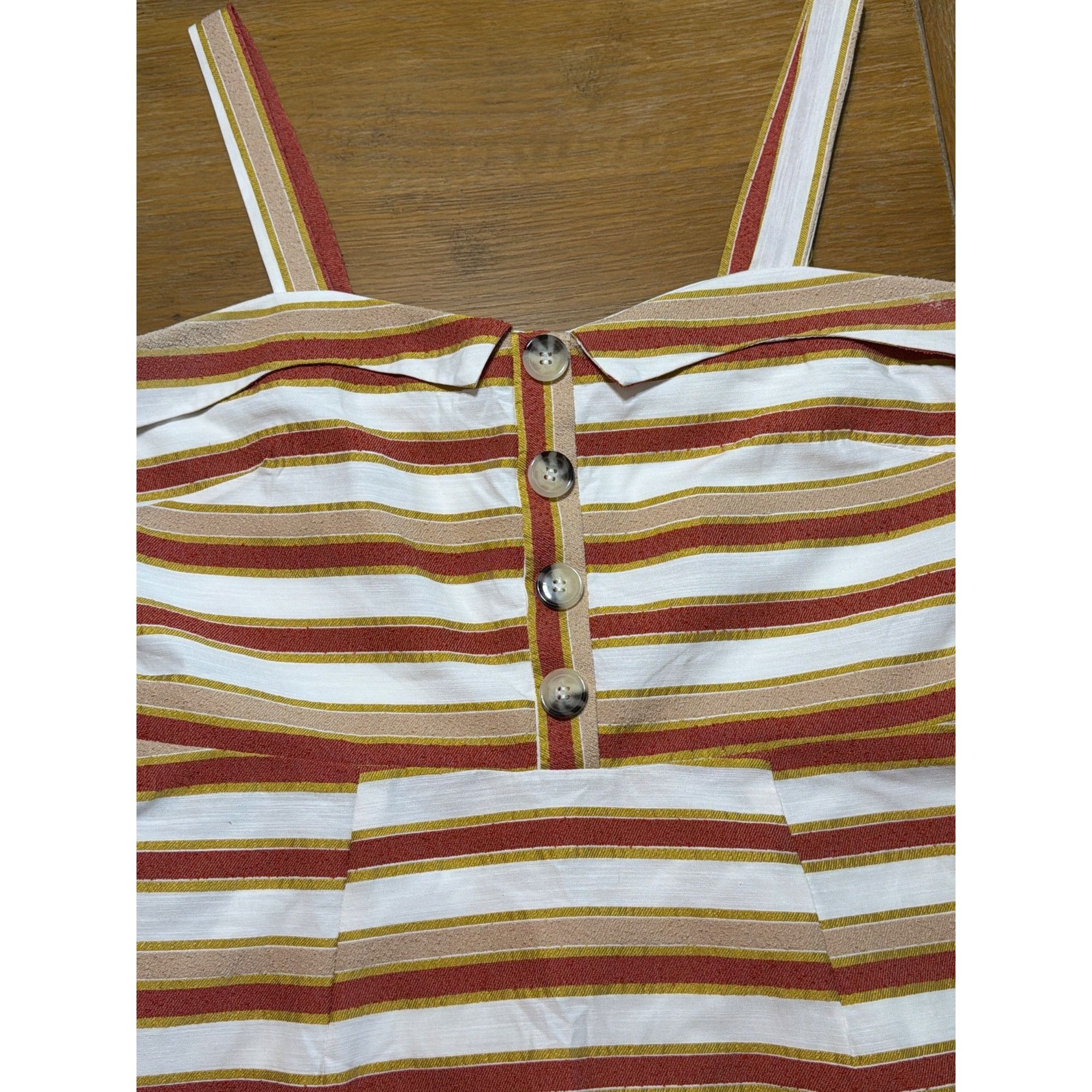 Other Francesas Striped Mi Ami Striped Flare Dress Sleeveless Red Size M / US 6-8 / IT 42-44 - 3 Thumbnail