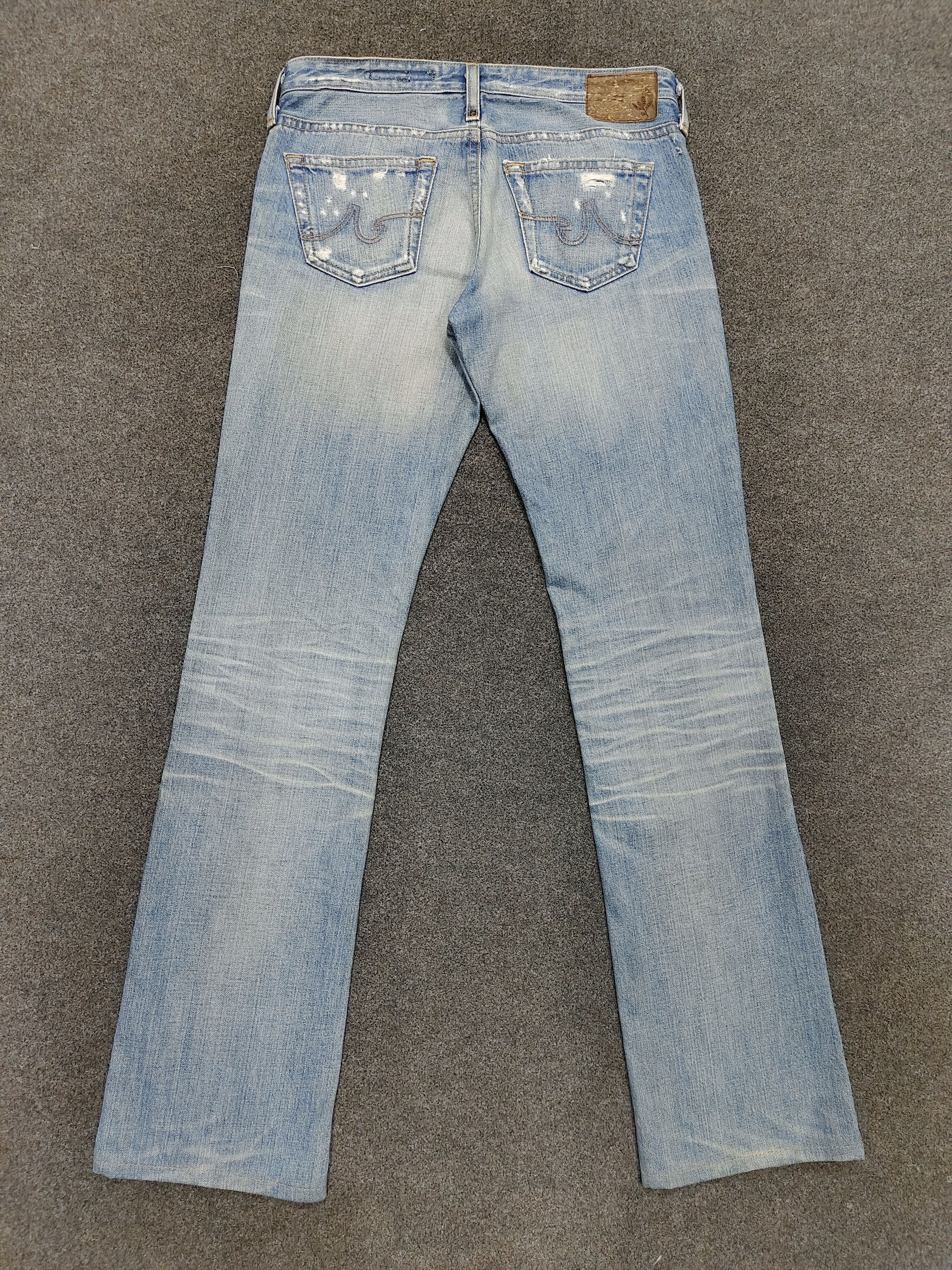 AG Adriano Goldschmied 💥Adriano Goldschmied "The Kiss" Distressed Pacthwork Jeans Size 30" / US 8 / IT 44 - 4 Thumbnail