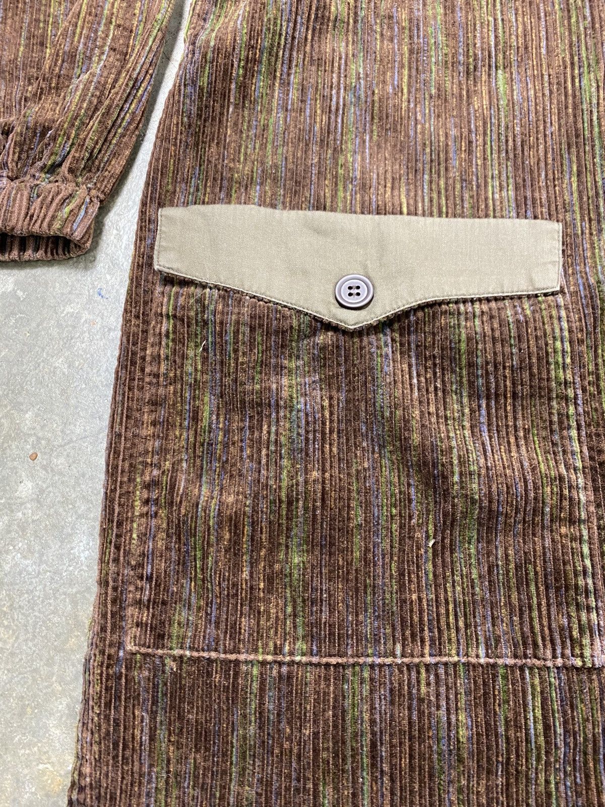 Lancel Vintage 90s Lancel Corduroy Buttons Jacket Size L / US 10 / IT 46 - 6 Thumbnail