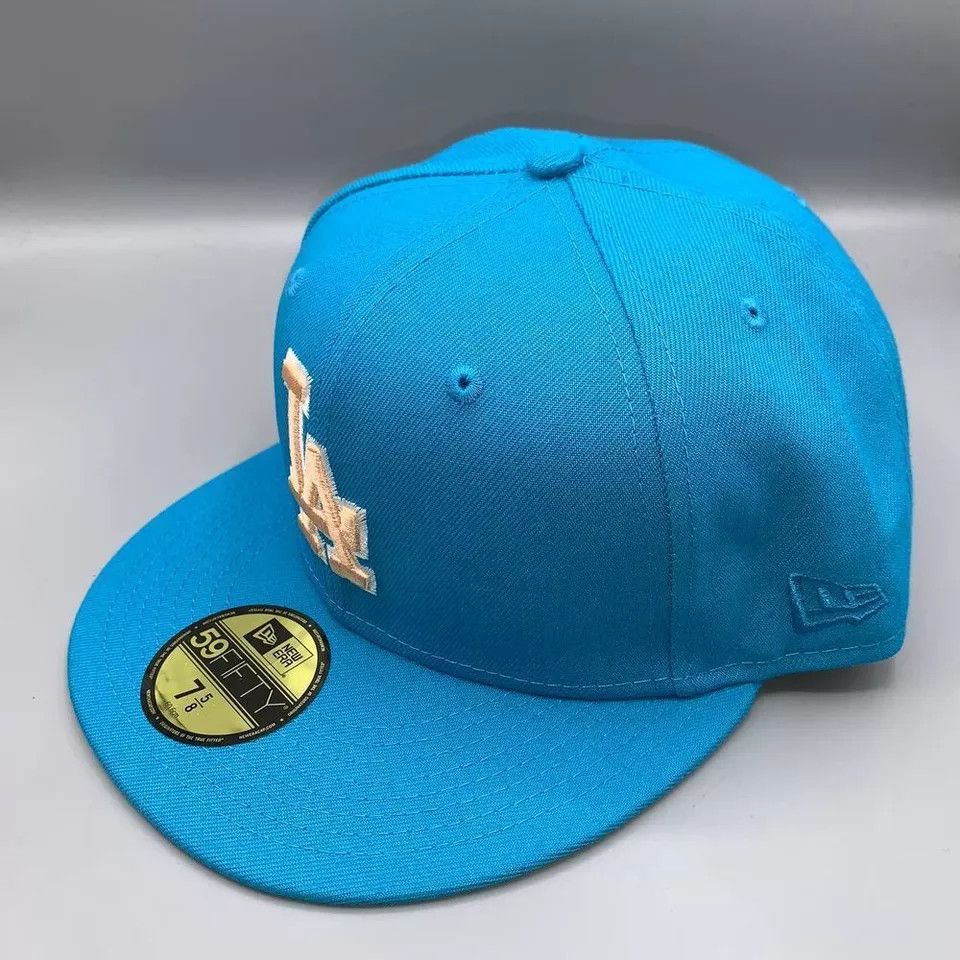 New Era Los Angeles LA Dodgers Hat Men 7 5/8 59Fifty New Era Fitted Size ONE SIZE - 3 Thumbnail