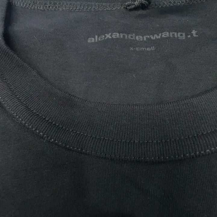 Alexander Wang Alexander Wang Black Logo Print Short Sleeve T-Shirt - Size XS / US 0-2 / IT 36-38 - 2 Thumbnail