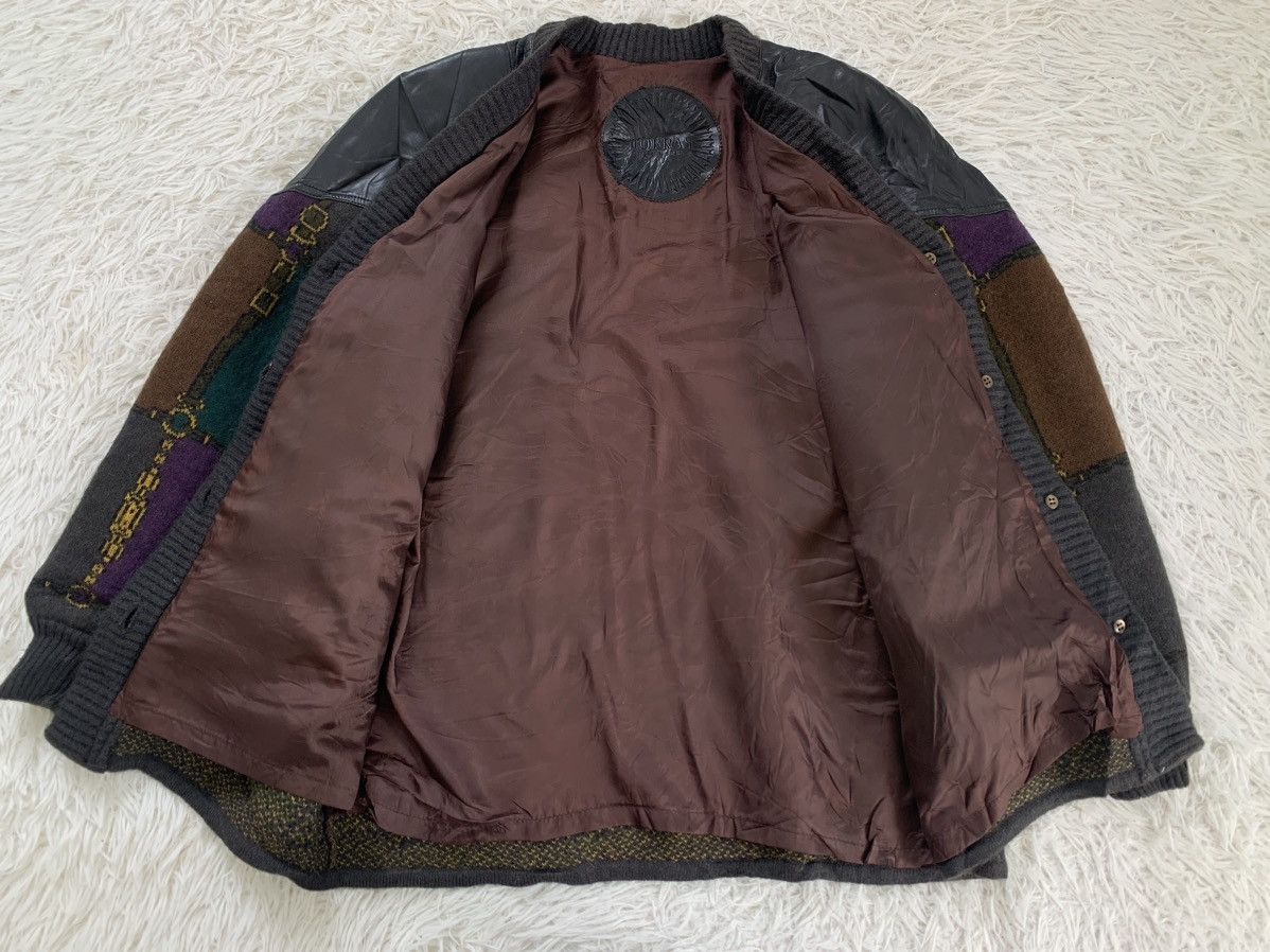Torras Torras Colour Block Blend Wool & Leather Jacket Size M / US 6-8 / IT 42-44 - 8 Thumbnail