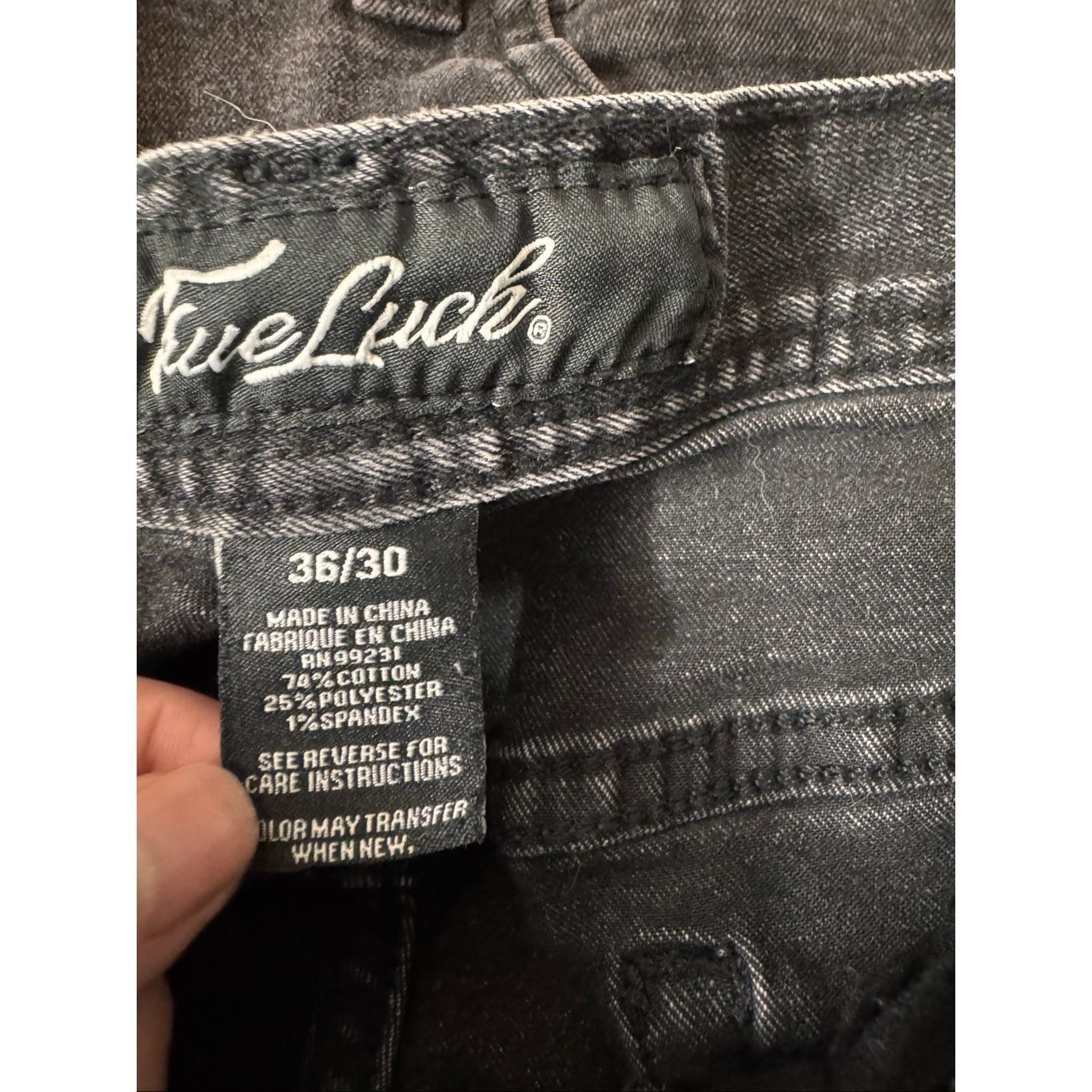 Other True Luck Black Denim Jeans Men’s 36x30 Straight Leg Classic Size US 36 / EU 52 - 6 Thumbnail