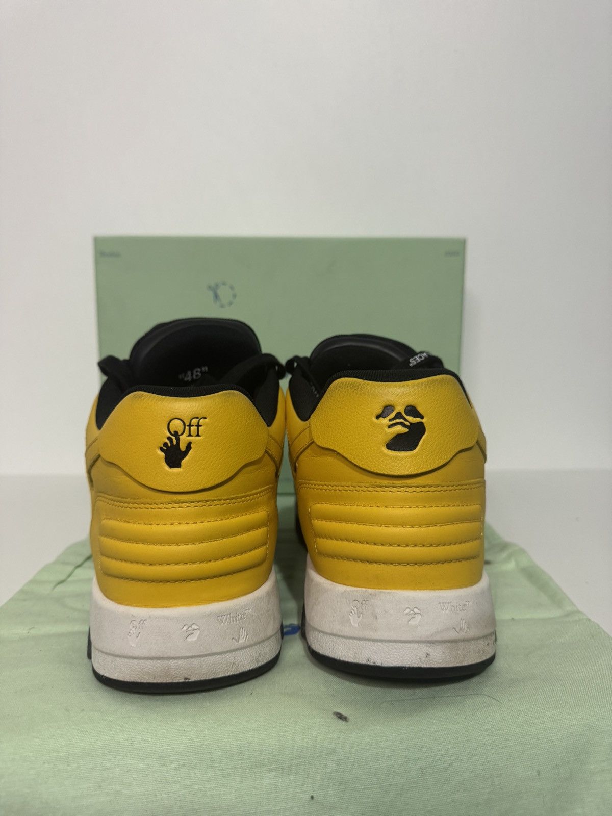 Off-White Off-White Out Of Office Sneakers Yellow/black SZ 48 w/ Box Size US 14 / EU 47 - 4 Thumbnail