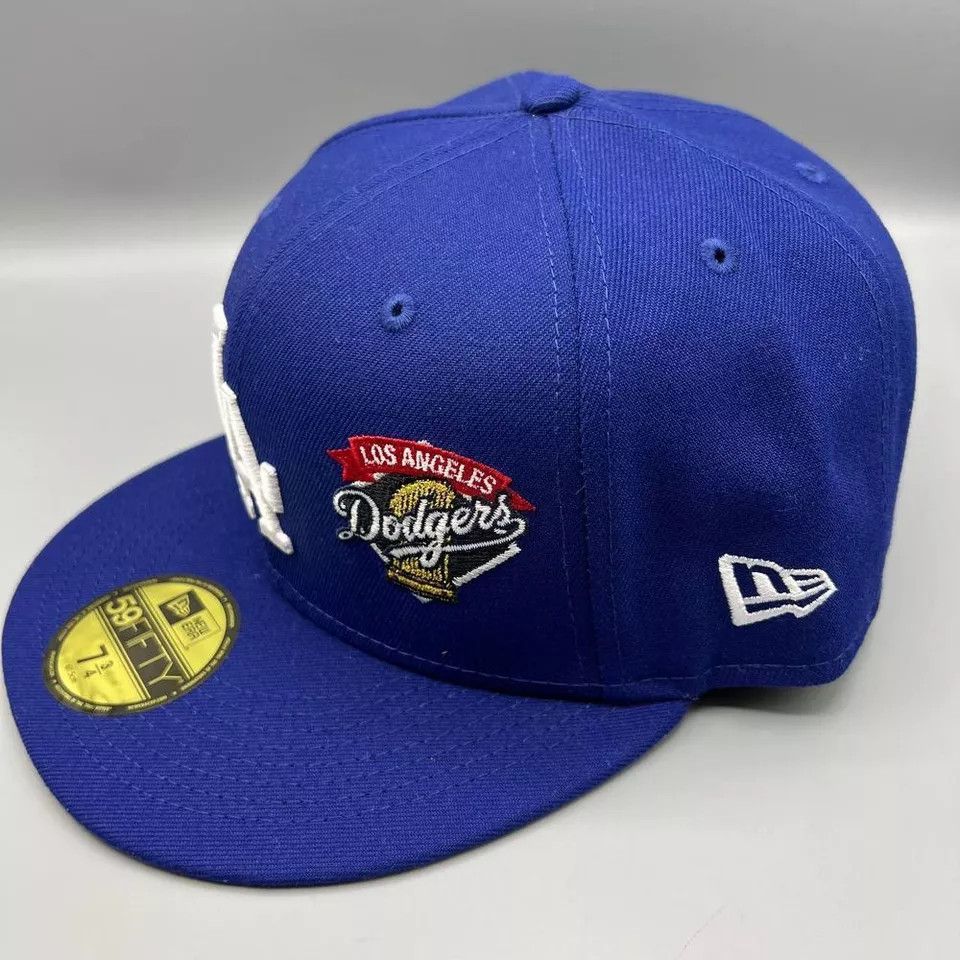 New Era Los Angeles LA Dodgers Hat Men 7 3/4 World Series Fitted Cap Size ONE SIZE - 3 Thumbnail