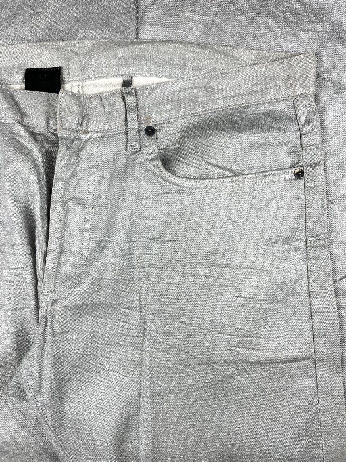 Dior × Hedi Slimane SS06 Dior Homme Silver Metallic Glitter Waxed Coated Jeans Size US 34 / EU 50 - 8 Thumbnail