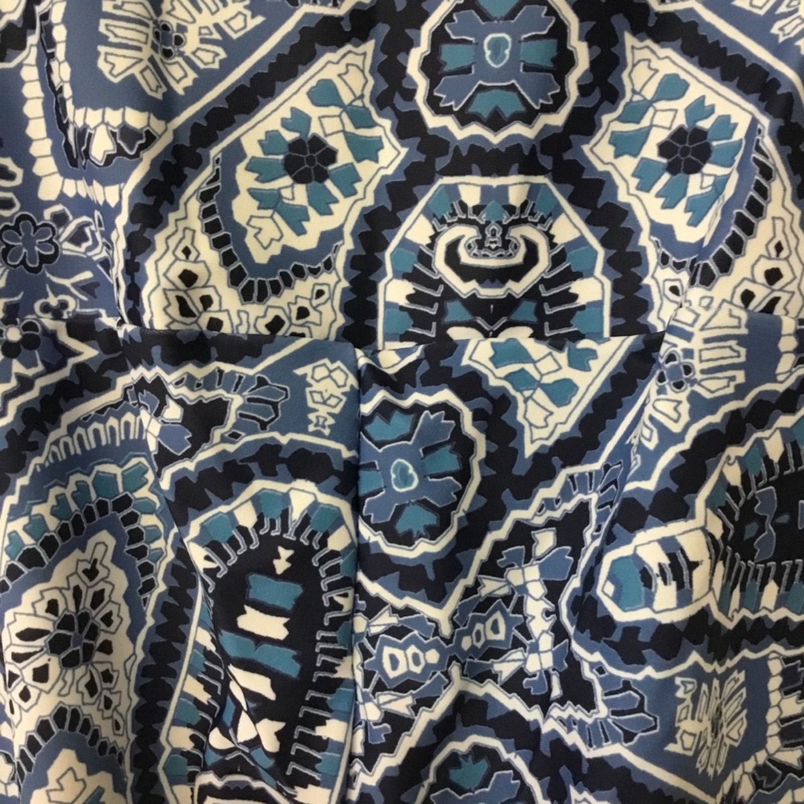 Other ONZIE Blue Pattern High Waist Basic Midi Leggings Size 24" / US 00 / IT 34 - 7 Thumbnail