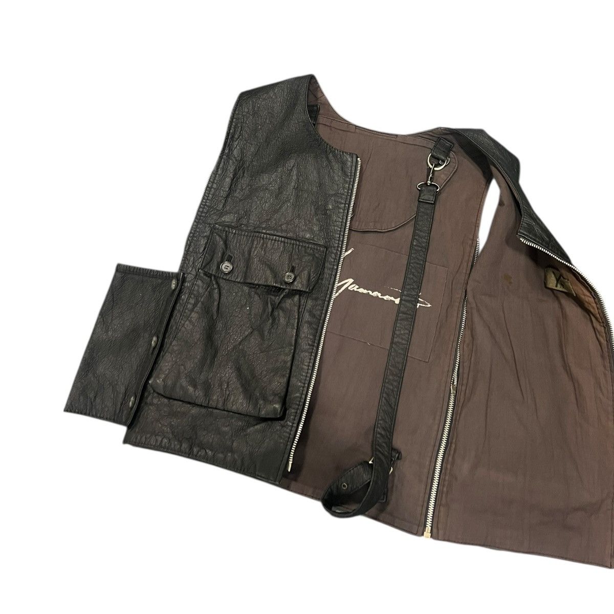 Yohji Yamamoto Yohji yamamoto aw82 capybara leather vest Size US M / EU 48-50 / 2 - 2 Thumbnail