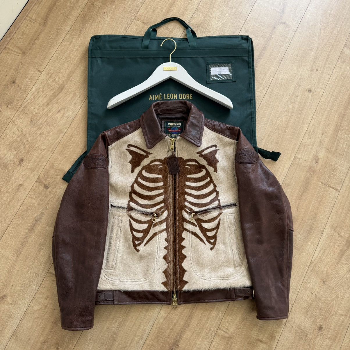 Aime Leon Dore Cafe Racer Leather Moto Jacket large | Grailed