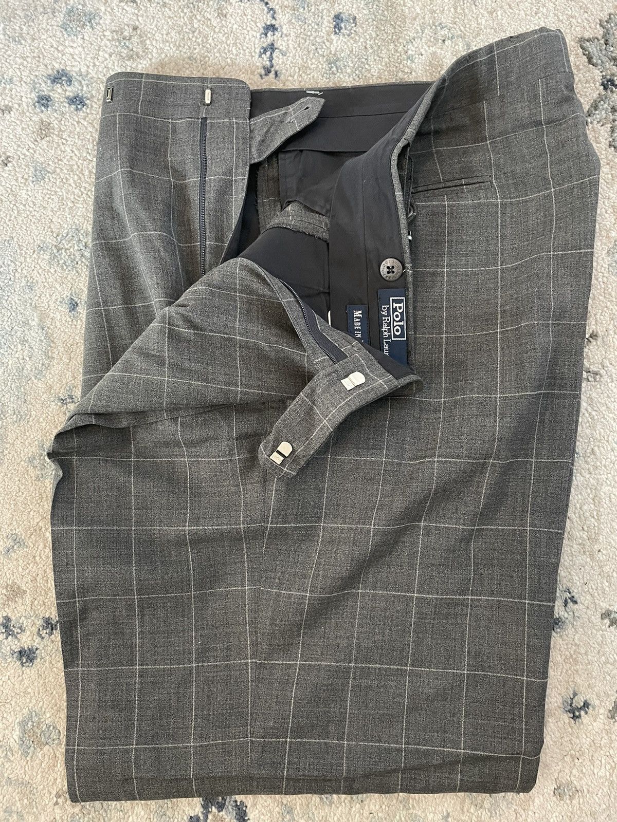 Polo Ralph Lauren × Vintage Vintage Tropical Weight Windowpane Trouser Size US 36 / EU 52 - 2 Thumbnail