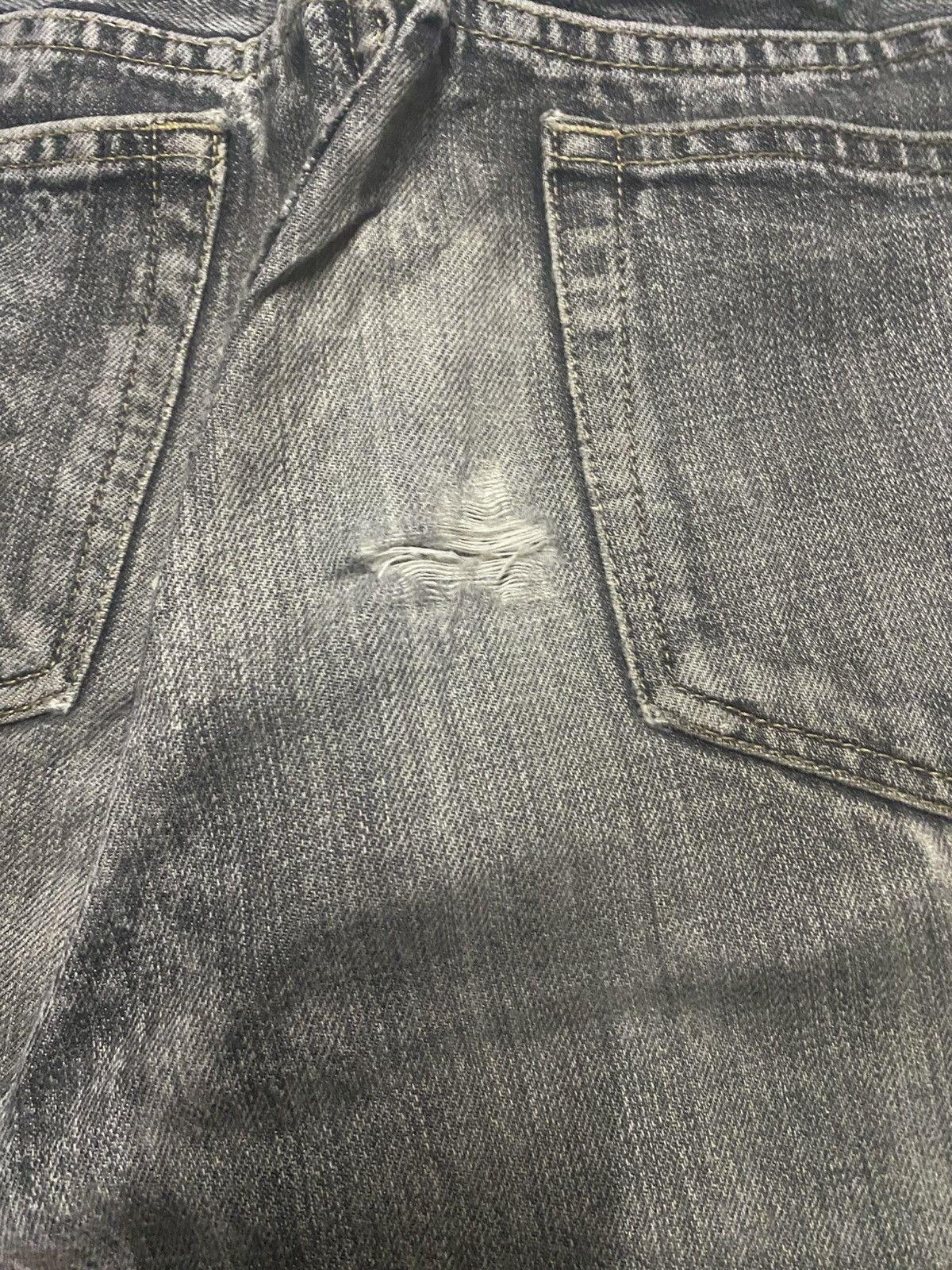 Le Grande Bleu (L.G.B.) Blue Way Made in Nippon Bleached Distressed Flare Jeans Size US 30 / EU 46 - 15 Thumbnail