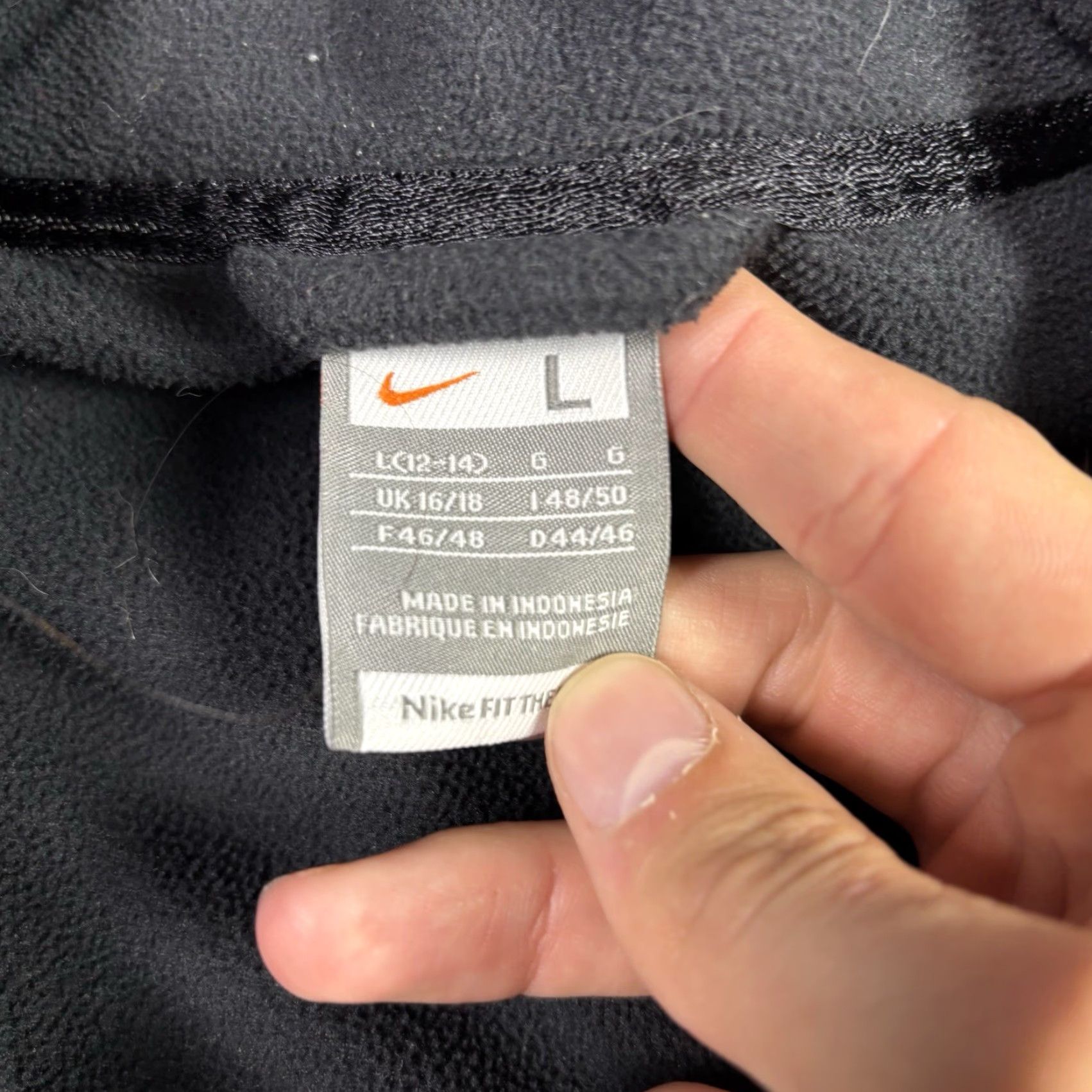 Nike VINTAGE Nike Fleece Jacket Women Adult Large Black Full Zip 2000s Y2K Size L / US 10 / IT 46 - 3 Thumbnail