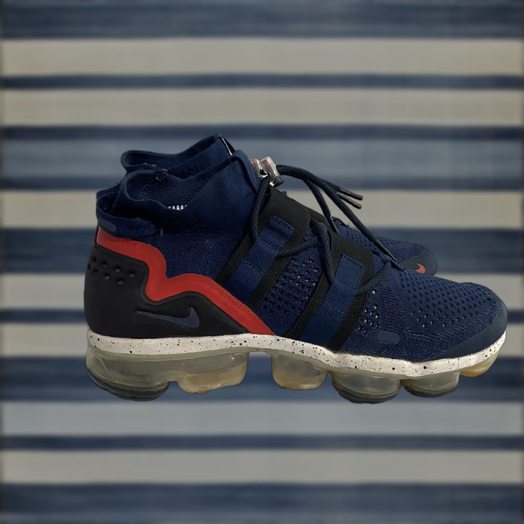 Nike Nike Air VaporMax Flyknit Utility Mens Size 9 College Navy White Red Sneaker Size US 8 / EU 41 - 1 Thumbnail