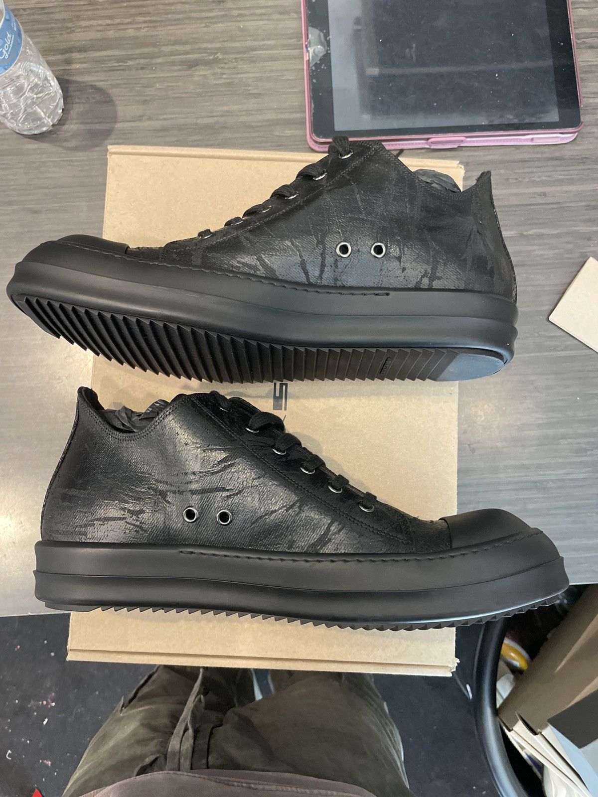 Rick Owens Drkshdw Rick Owens DRKSHDW Porterville Triple Black 11 Size US 11 / EU 44 - 3 Thumbnail