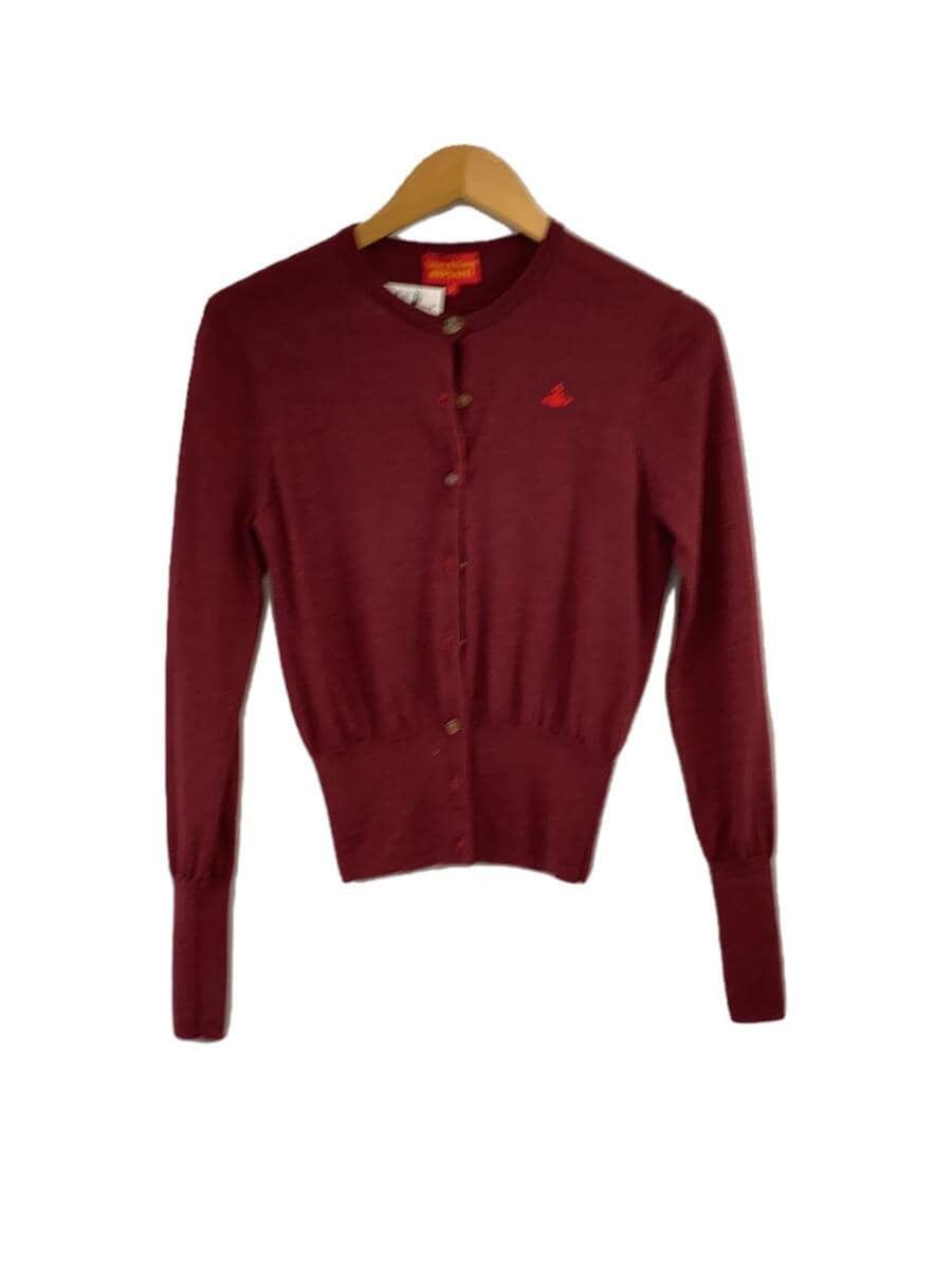 image of Vivienne Westwood Orb Wool Cardigan in Red, Women's (Size Large)