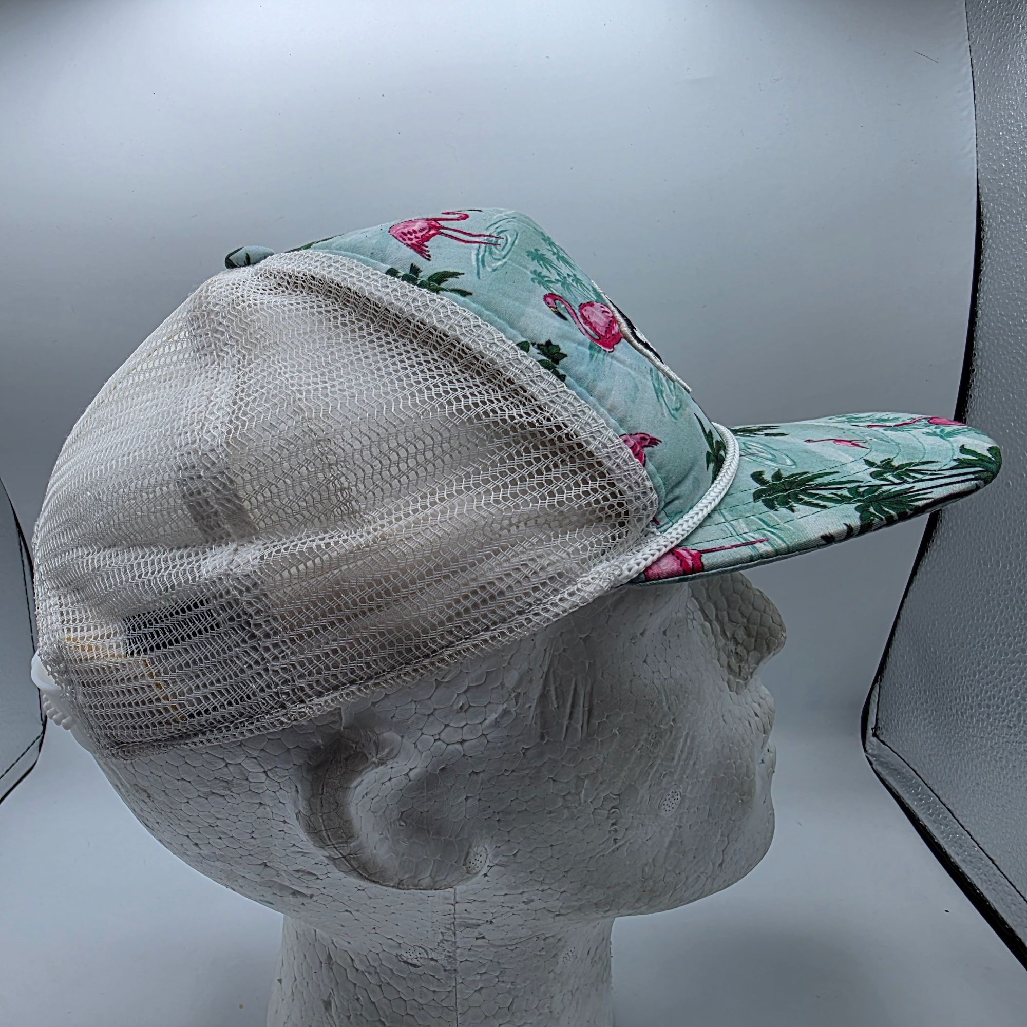 Vans Vans Off The Wall Adults Flamingo Palm Trees Trucker Hat Bea Size ONE SIZE - 4 Thumbnail