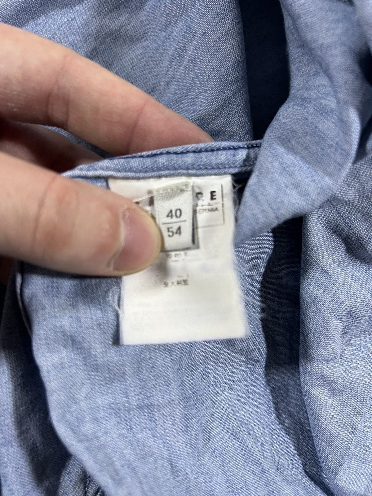 Balmain Vintage Pierre Balmain Denim Button-Up Shirt Long Sleeve Size US L / EU 52-54 / 3 - 9 Thumbnail