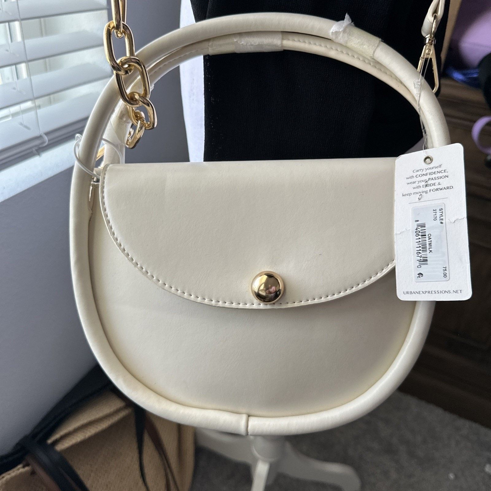Urban Expressions Circle Crossbody Bag $75 NWT New in White, Women's